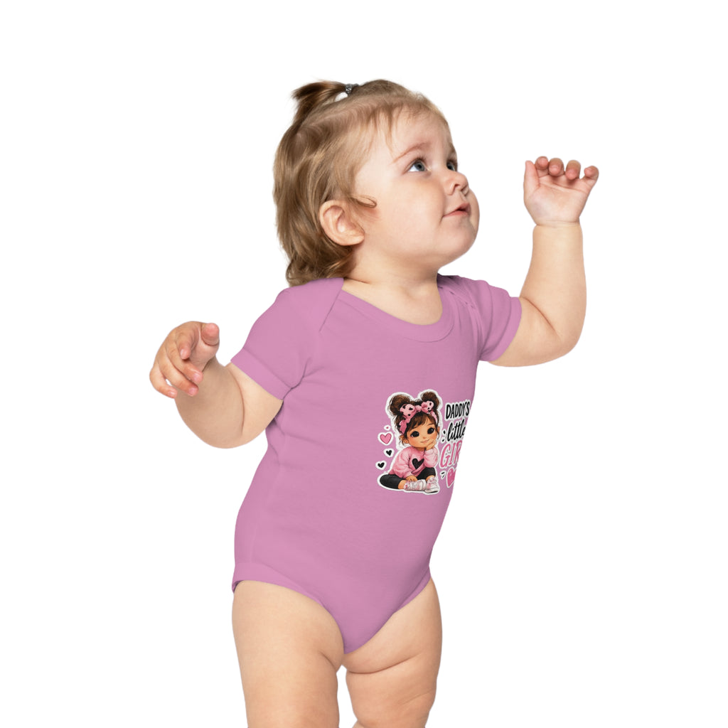 Daddy's Little Girl Baby Bodysuit - Cute Pink Newborn Onesie