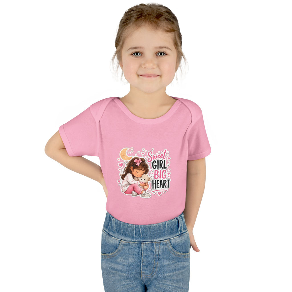 Infant Bodysuit — "Sweet Girl Big Heart" Cute Baby Romper