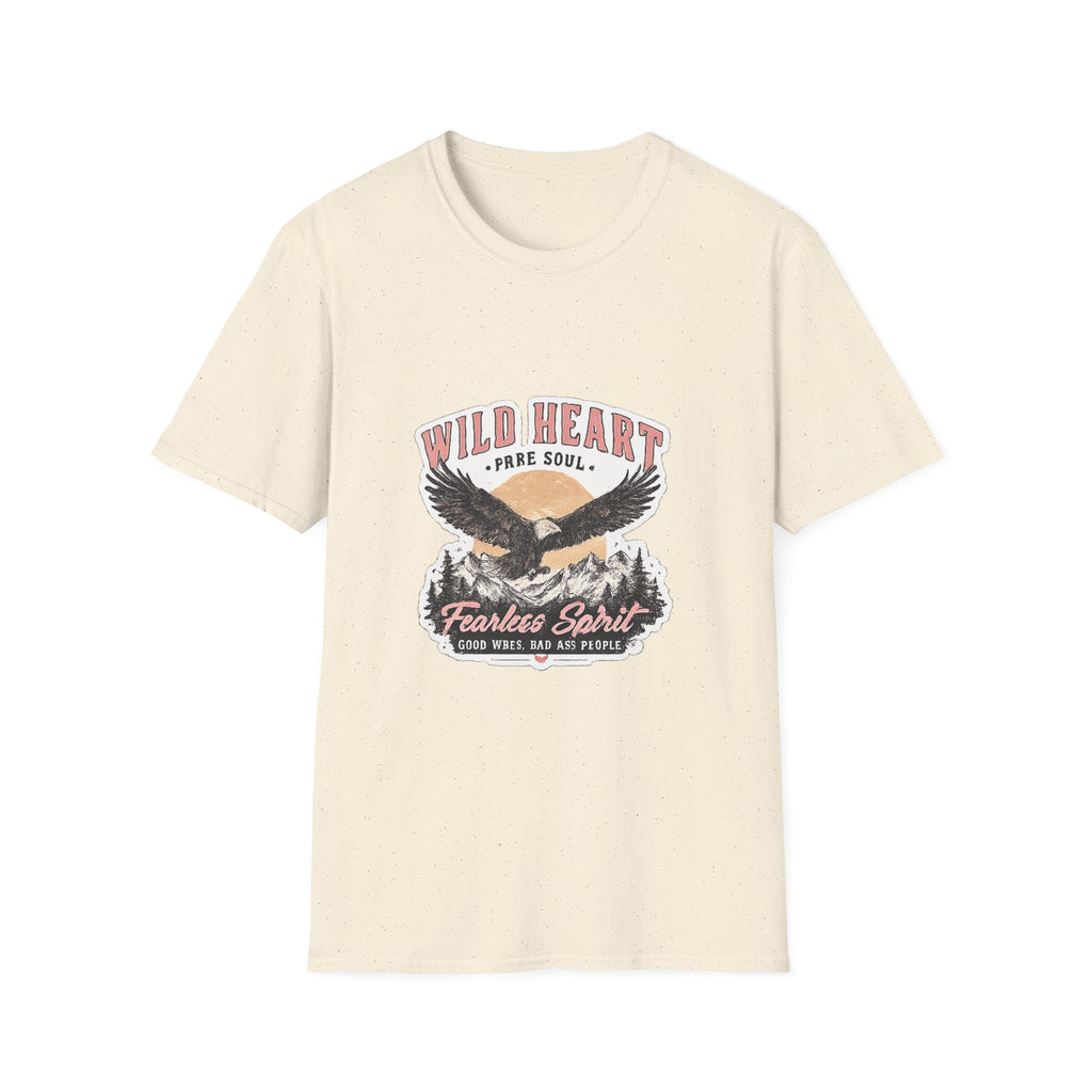 Wild Heart Eagle T-Shirt — "Wild Heart, Free Soul" Vintage Graphic Tee