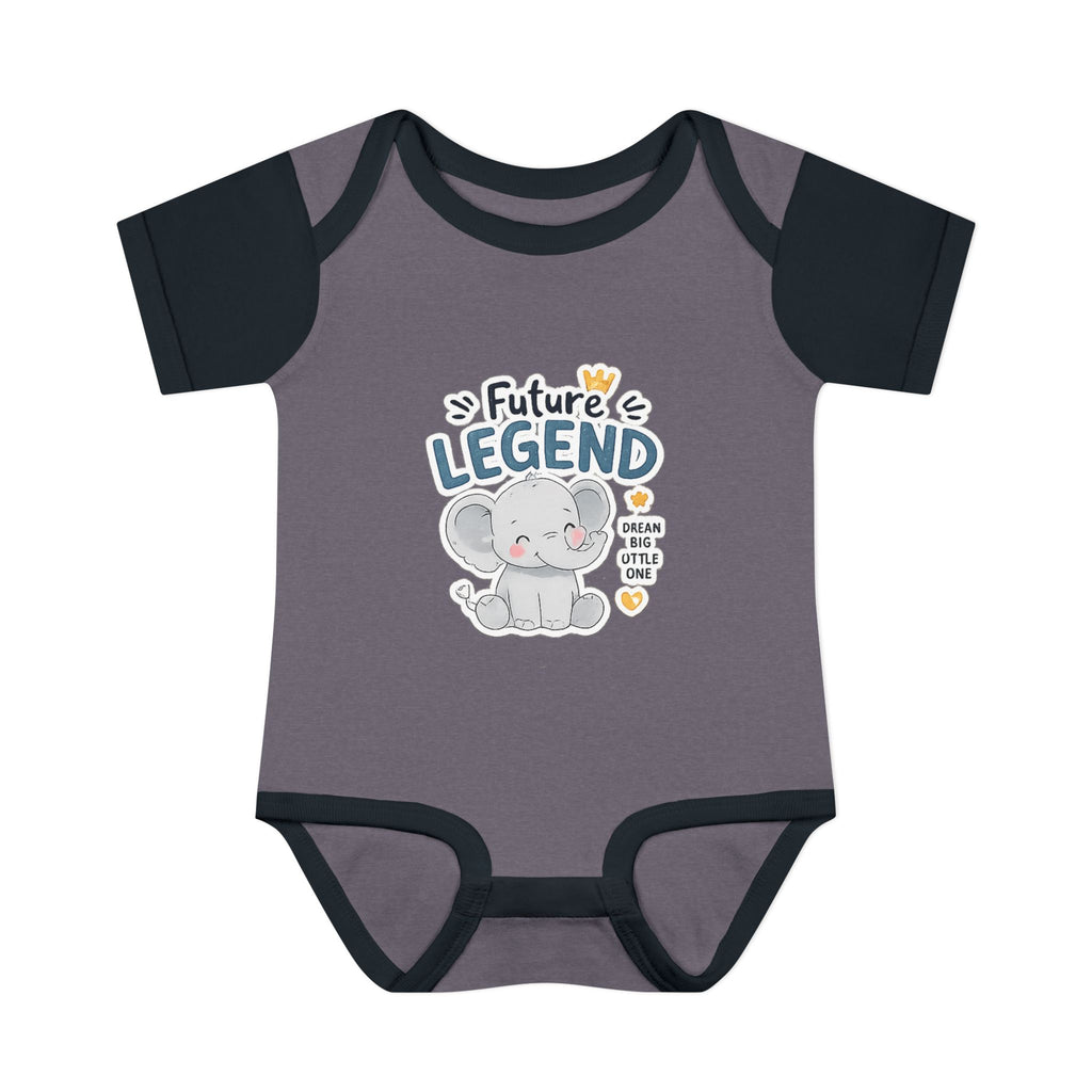 Baby Bodysuit - "Future Legend" Cute Elephant Infant Onesie