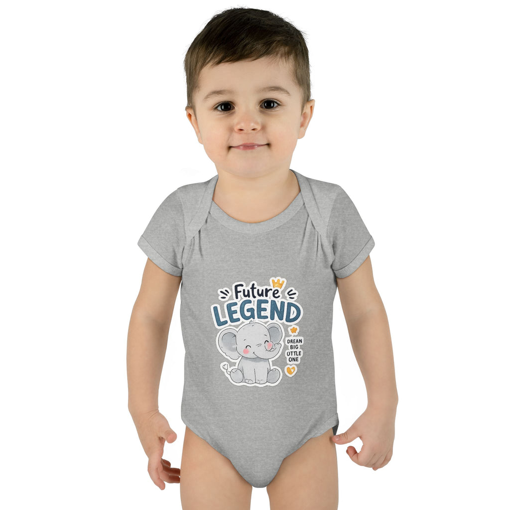 Baby Bodysuit - "Future Legend" Cute Elephant Infant Onesie