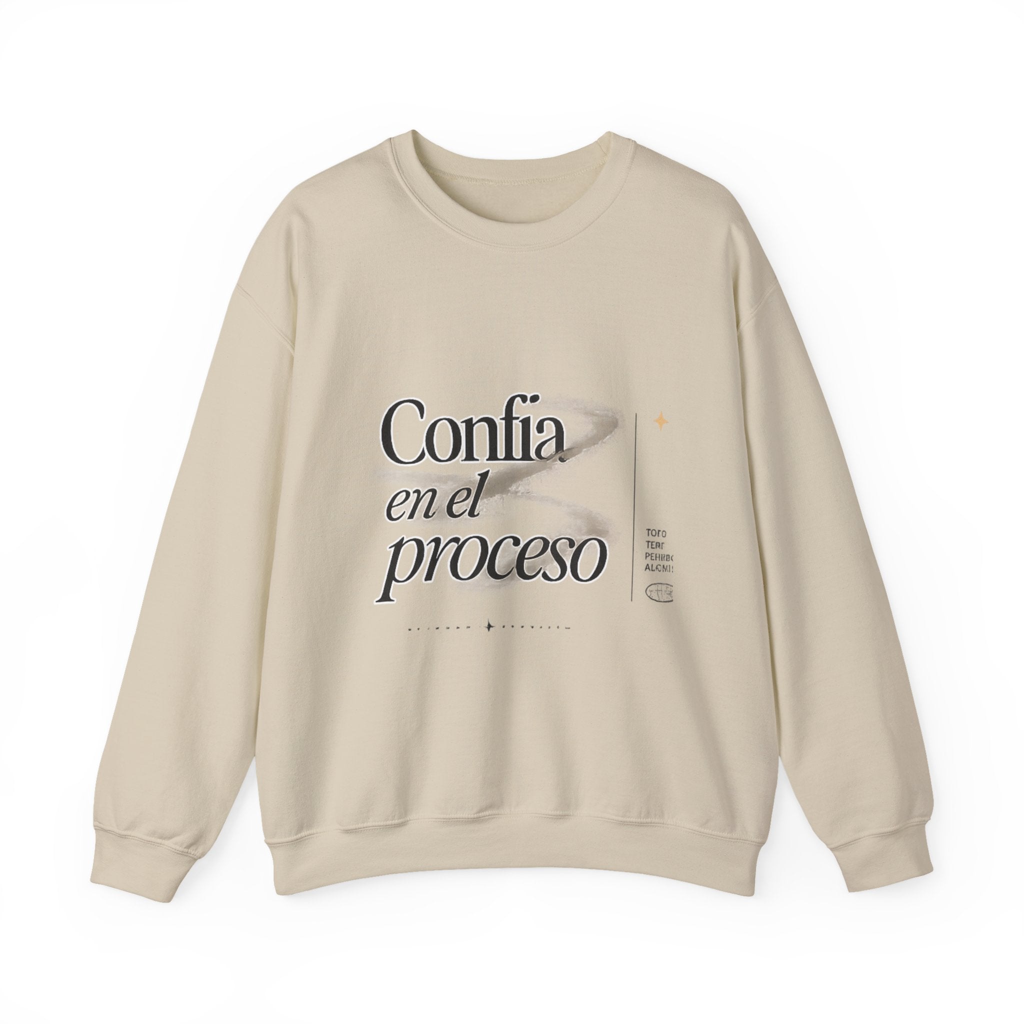 Crewneck Sweatshirt - "Confía en el Proceso" Inspirational Spanish Graphic