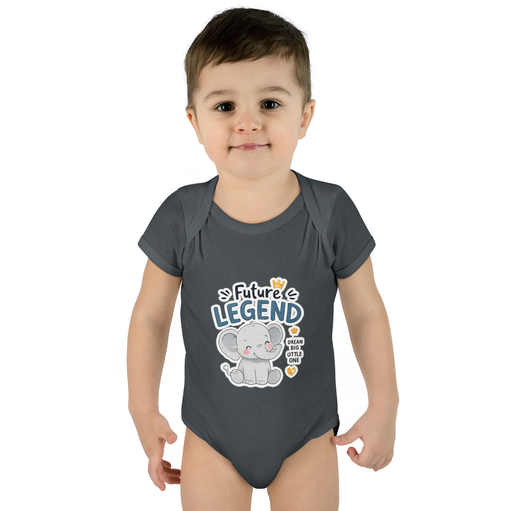 Baby Bodysuit - "Future Legend" Cute Elephant Infant Onesie