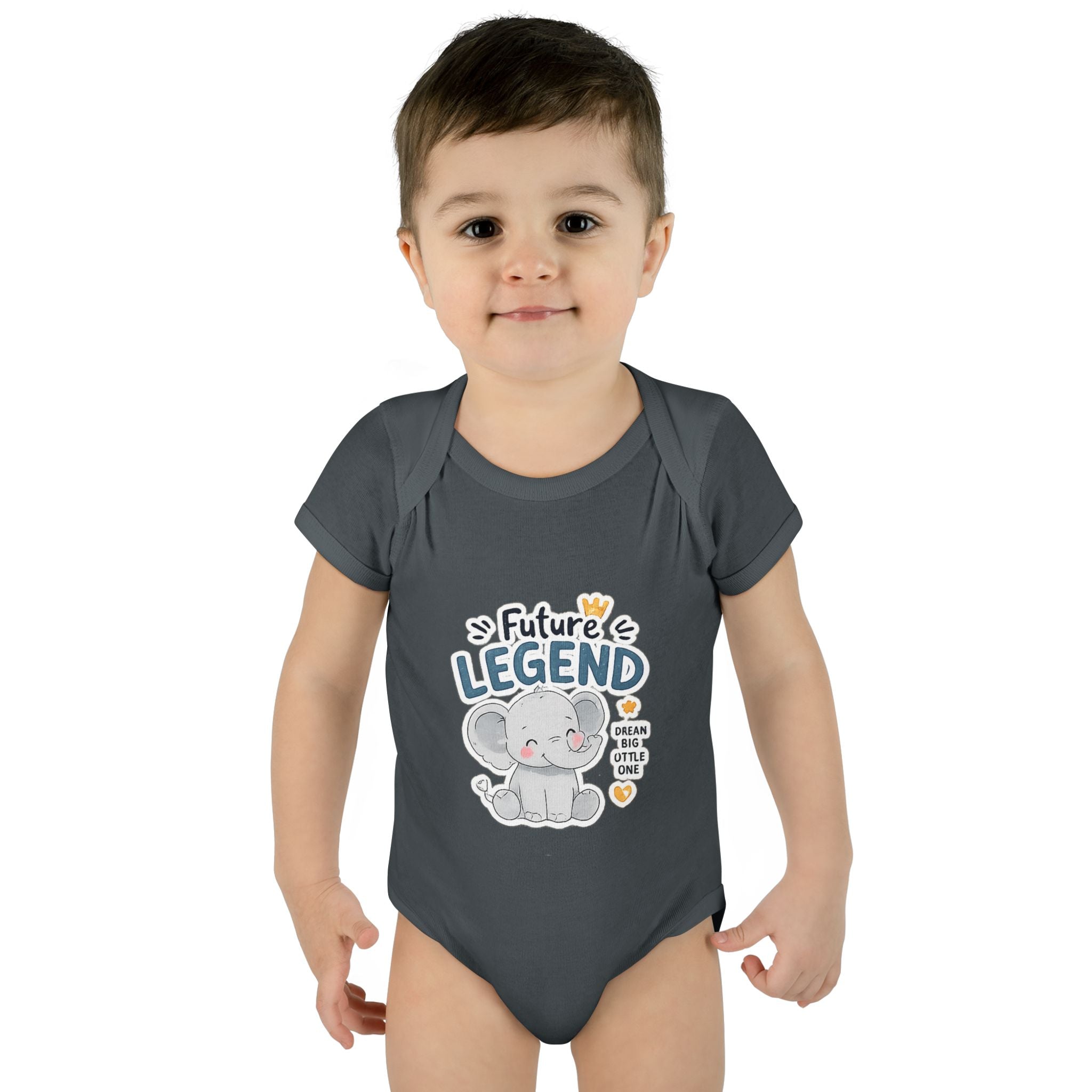 Baby Bodysuit - "Future Legend" Cute Elephant Infant Onesie