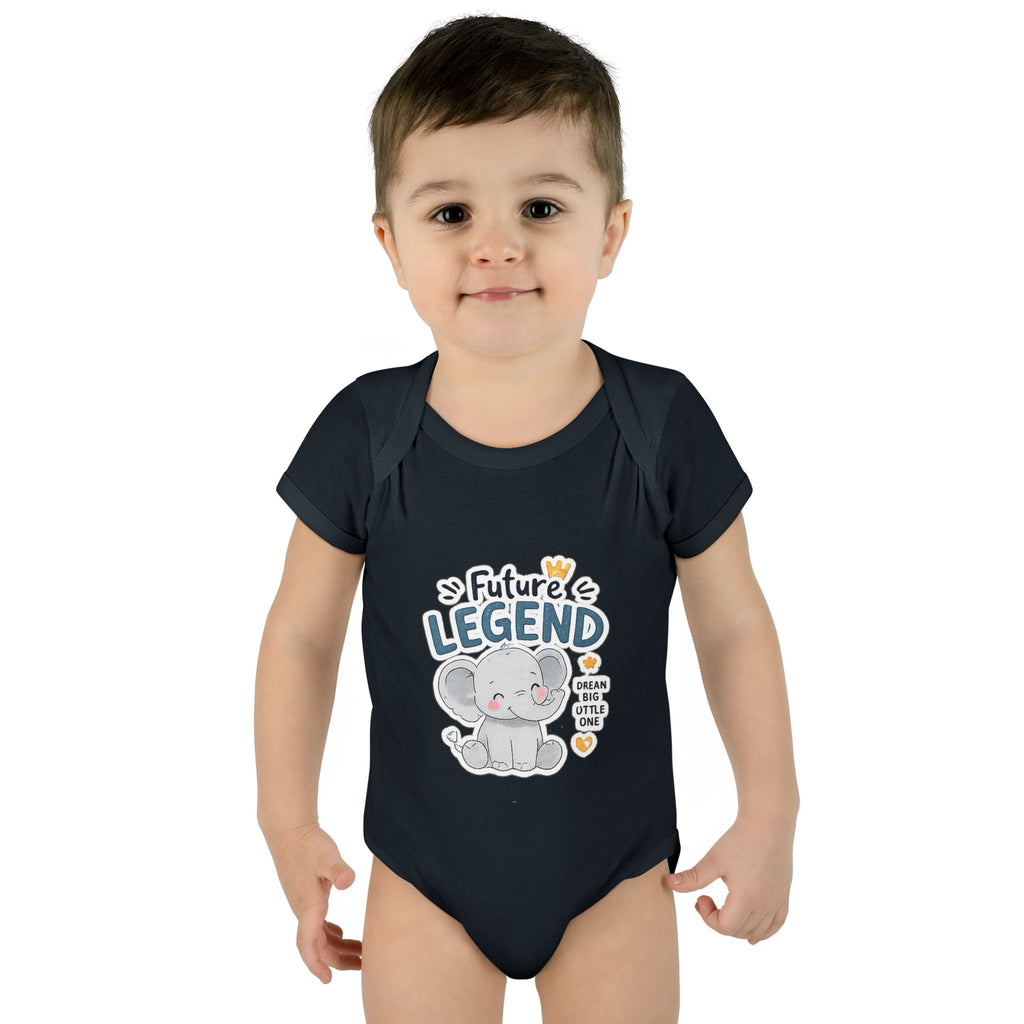 Baby Bodysuit - "Future Legend" Cute Elephant Infant Onesie
