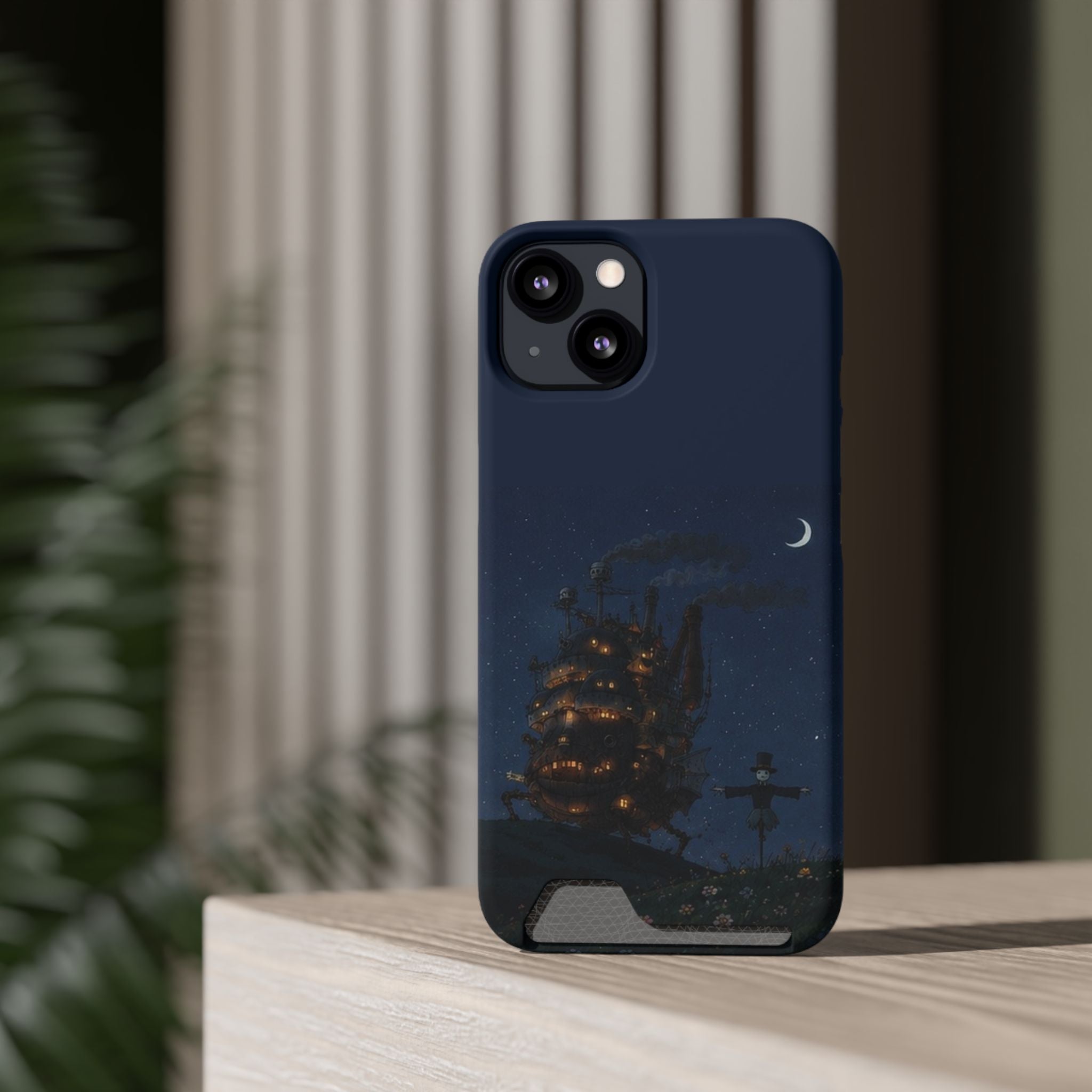 howl's moving castleCastle Phone Card Case — Fairy Tale Nightscape Wallet Phone Case