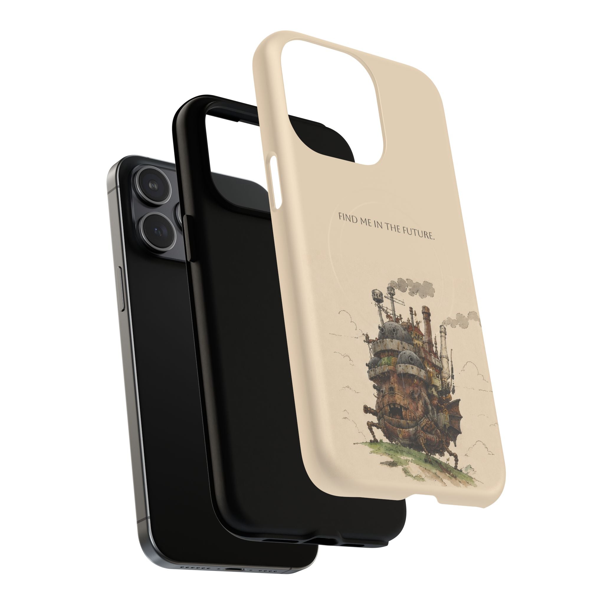 Howl’s Moving Castle Phone Case — “Find Me in the Future” Tough Magnetic iPhone Cover