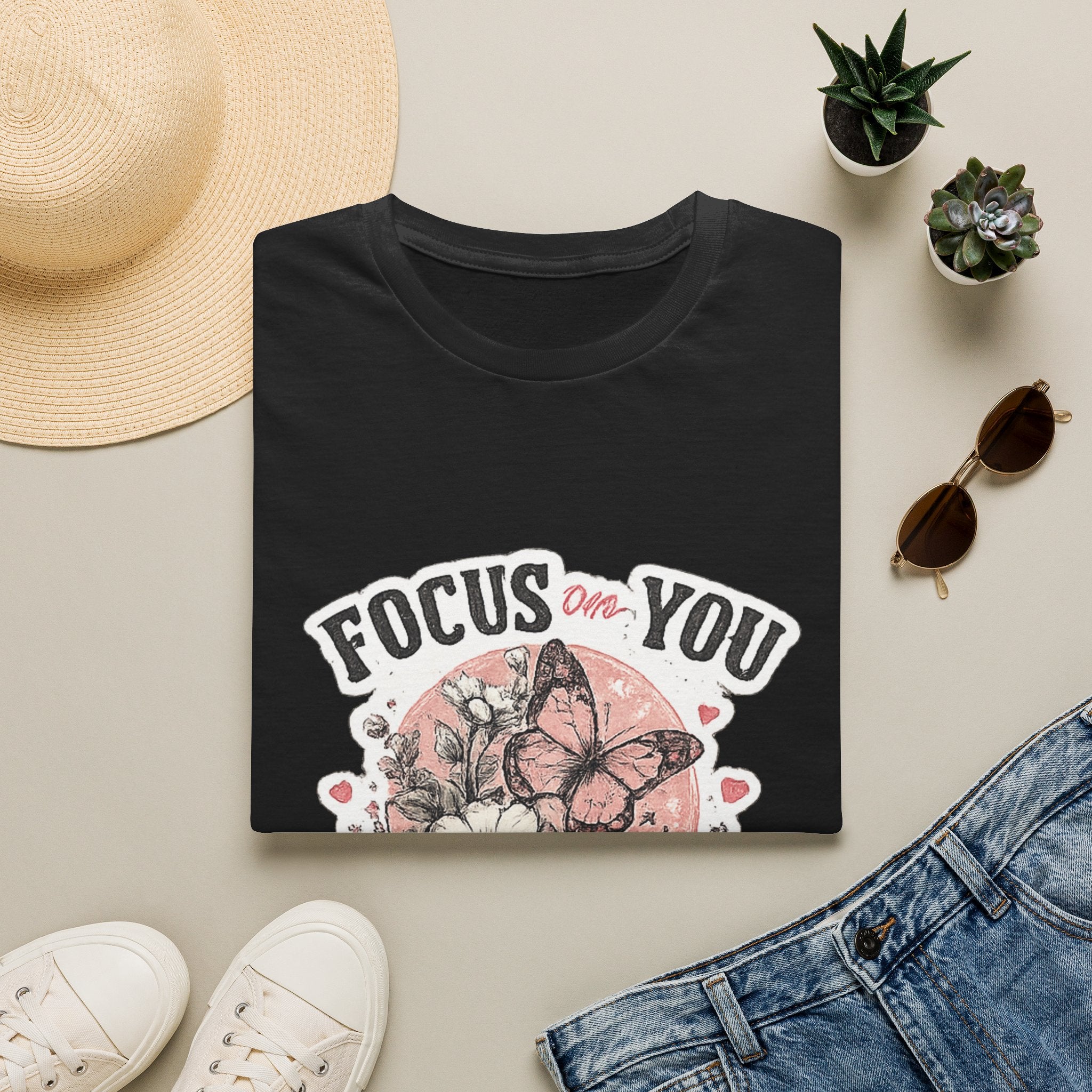 Focus On You T-Shirt — Self-Care Butterfly Graphic Tee