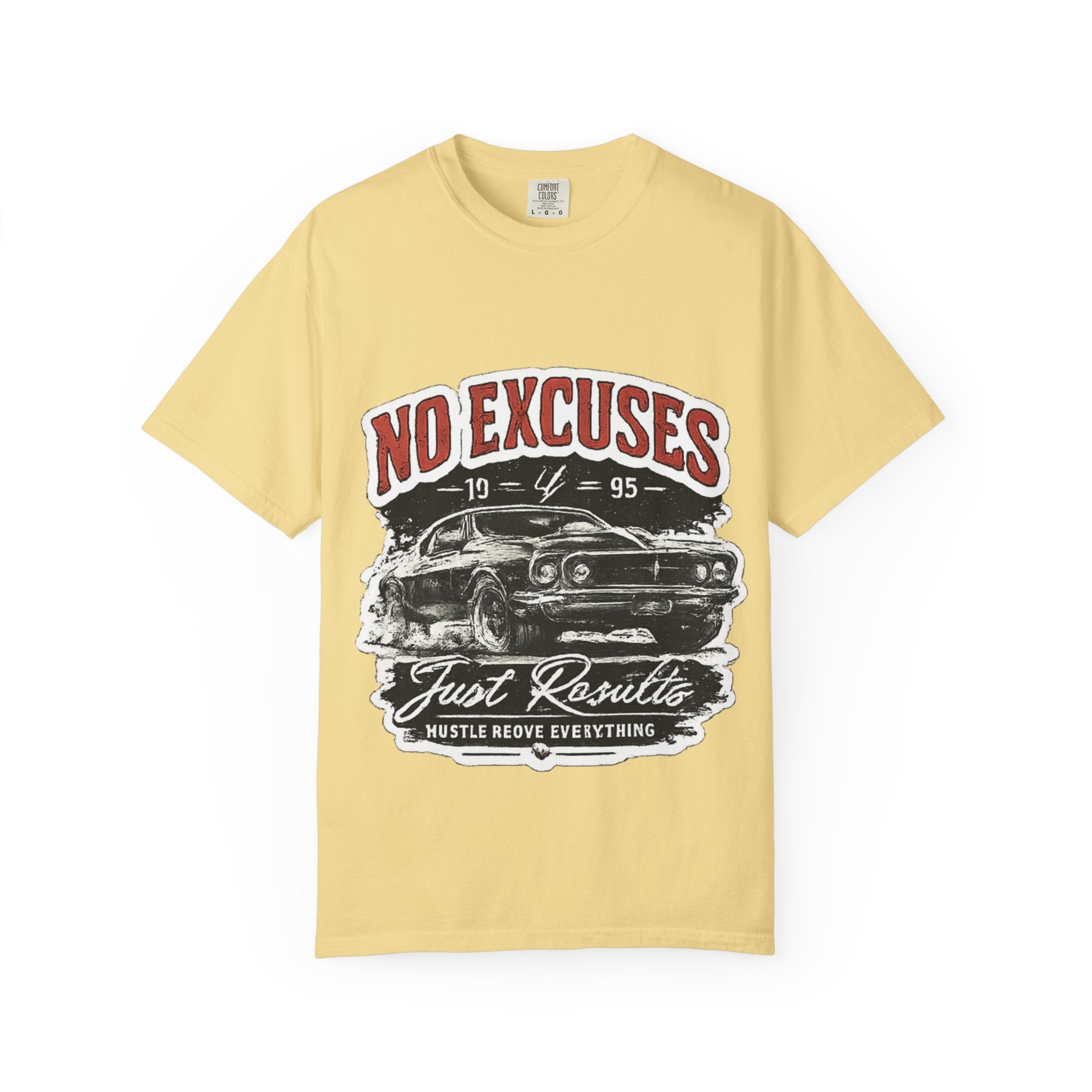 No Excuses Vintage Muscle Car T-Shirt — "Just Requisite" Graphic Tee