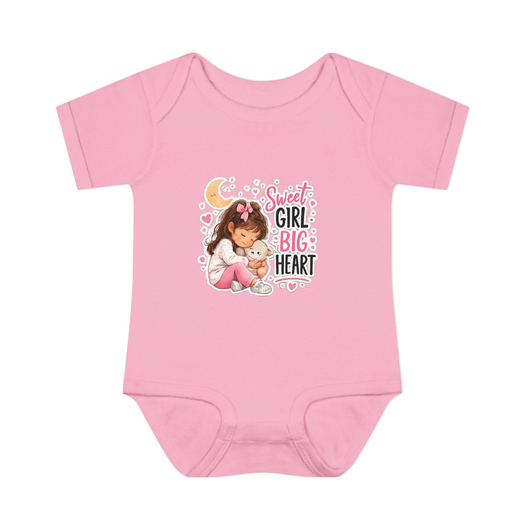 Infant Bodysuit — "Sweet Girl Big Heart" Cute Baby Romper