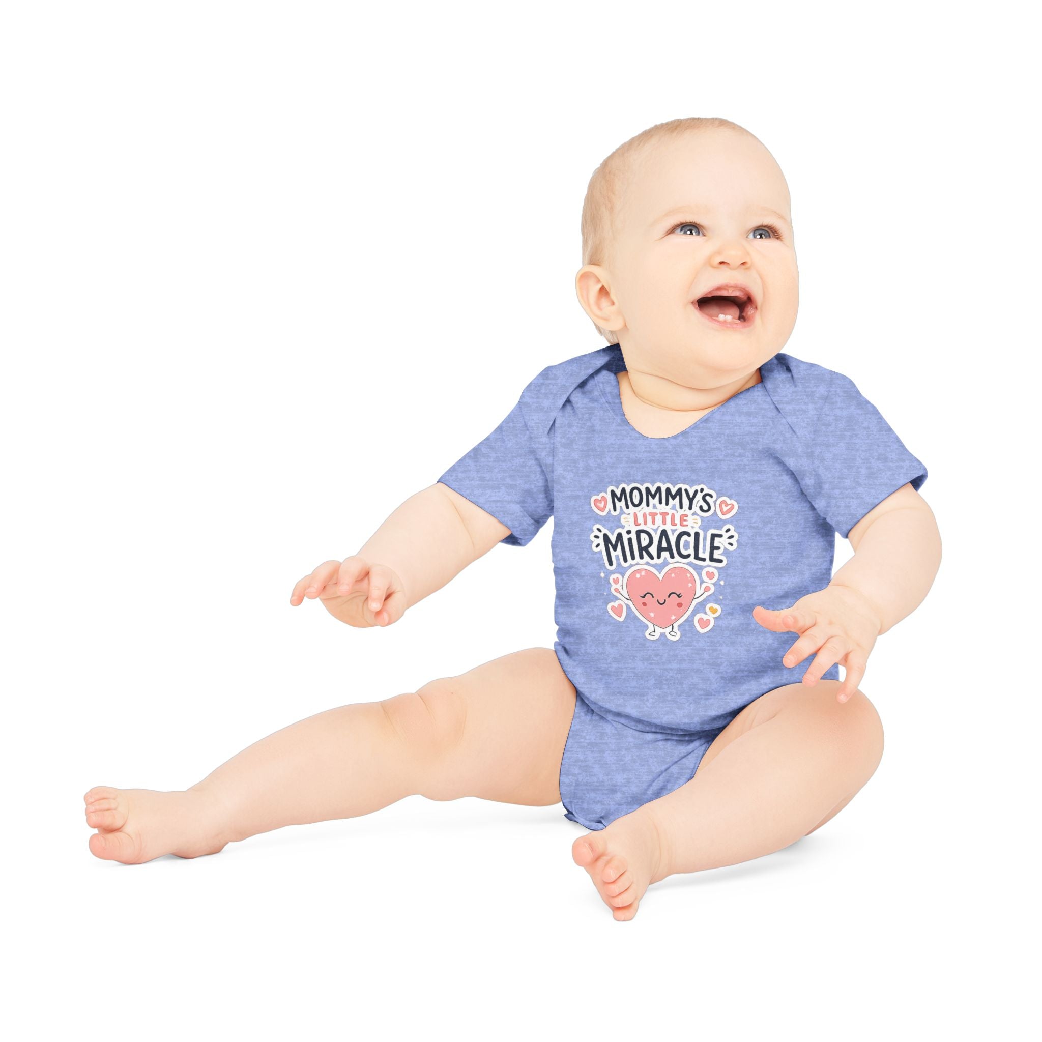 Baby Bodysuit - "Mommy's Little Miracle" Organic Short Sleeve Infant Onesie