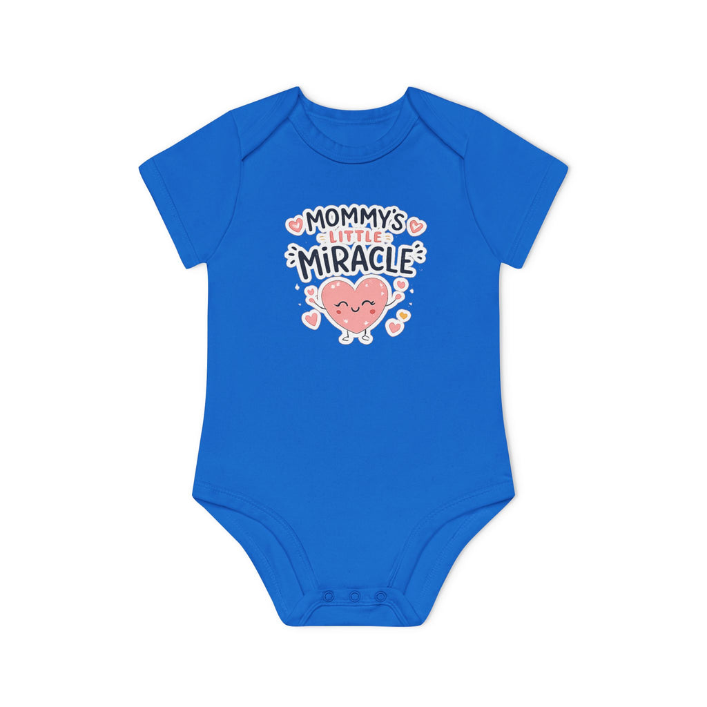 Baby Bodysuit - "Mommy's Little Miracle" Organic Short Sleeve Infant Onesie
