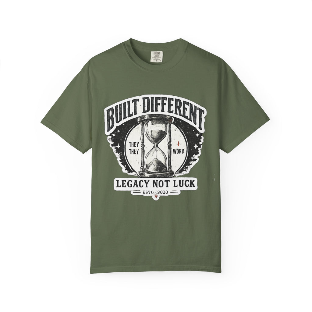 Built Different T-Shirt — 'Legacy Not Luck' Motivational Graphic Tee