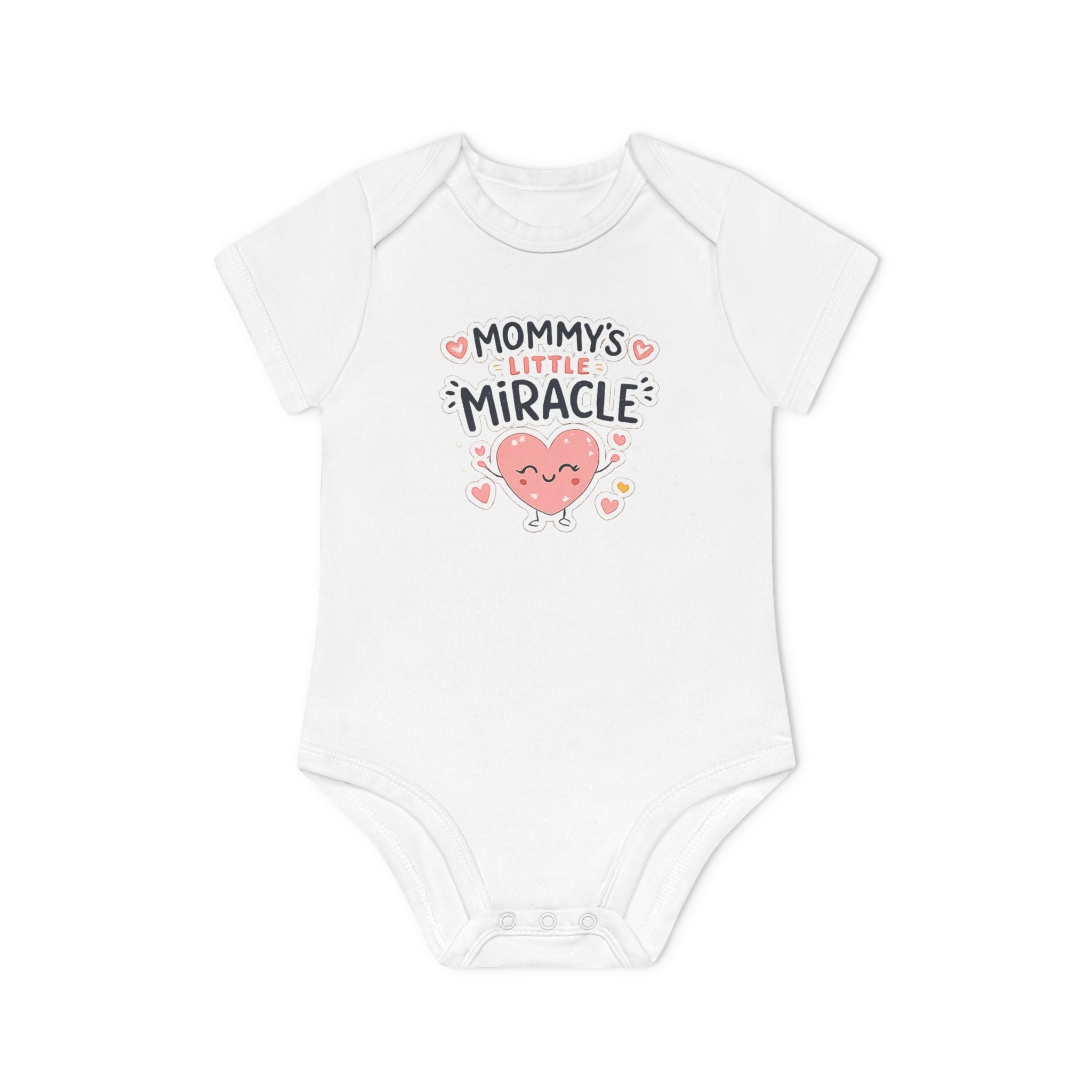 Baby Bodysuit - "Mommy's Little Miracle" Organic Short Sleeve Infant Onesie