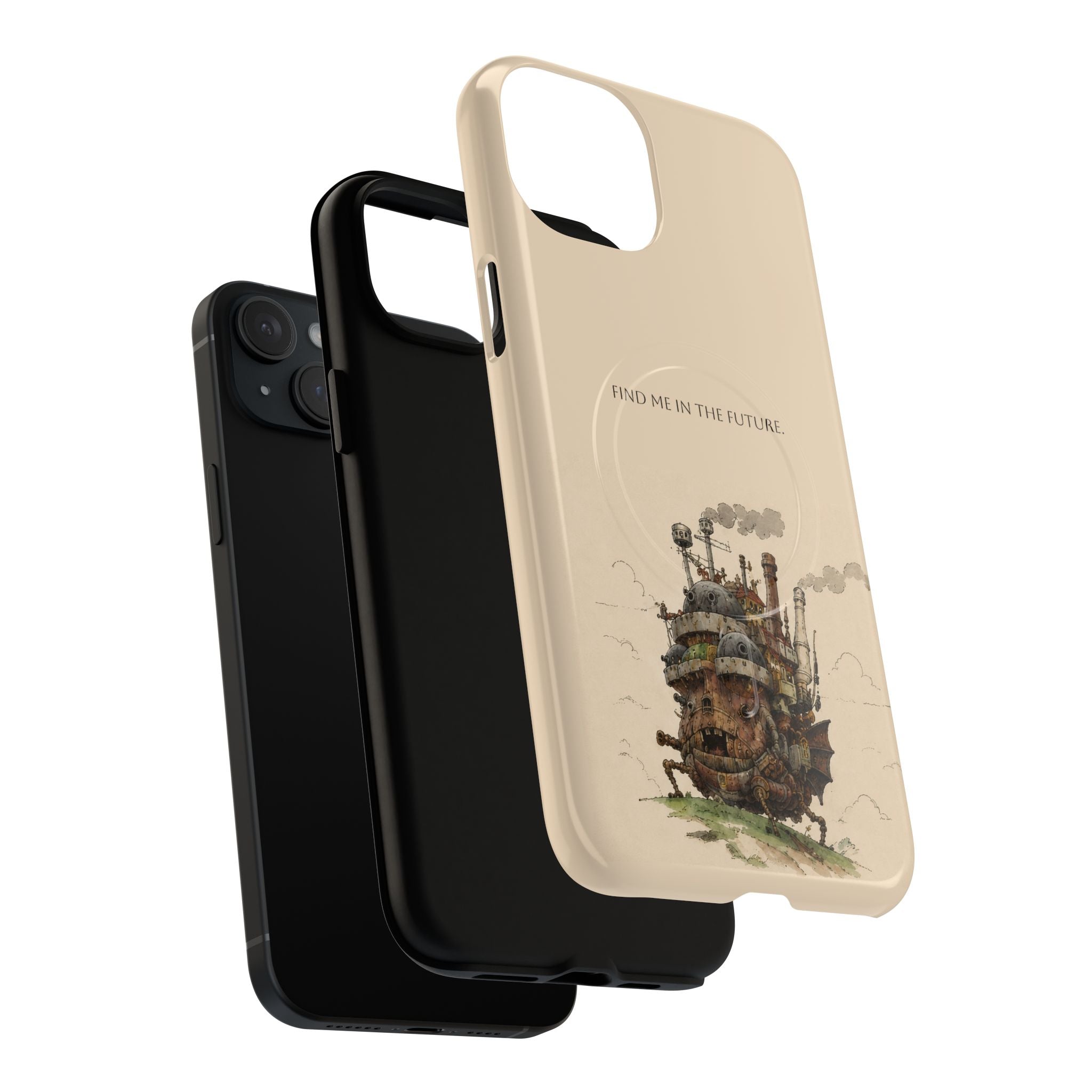 Howl’s Moving Castle Phone Case — “Find Me in the Future” Tough Magnetic iPhone Cover