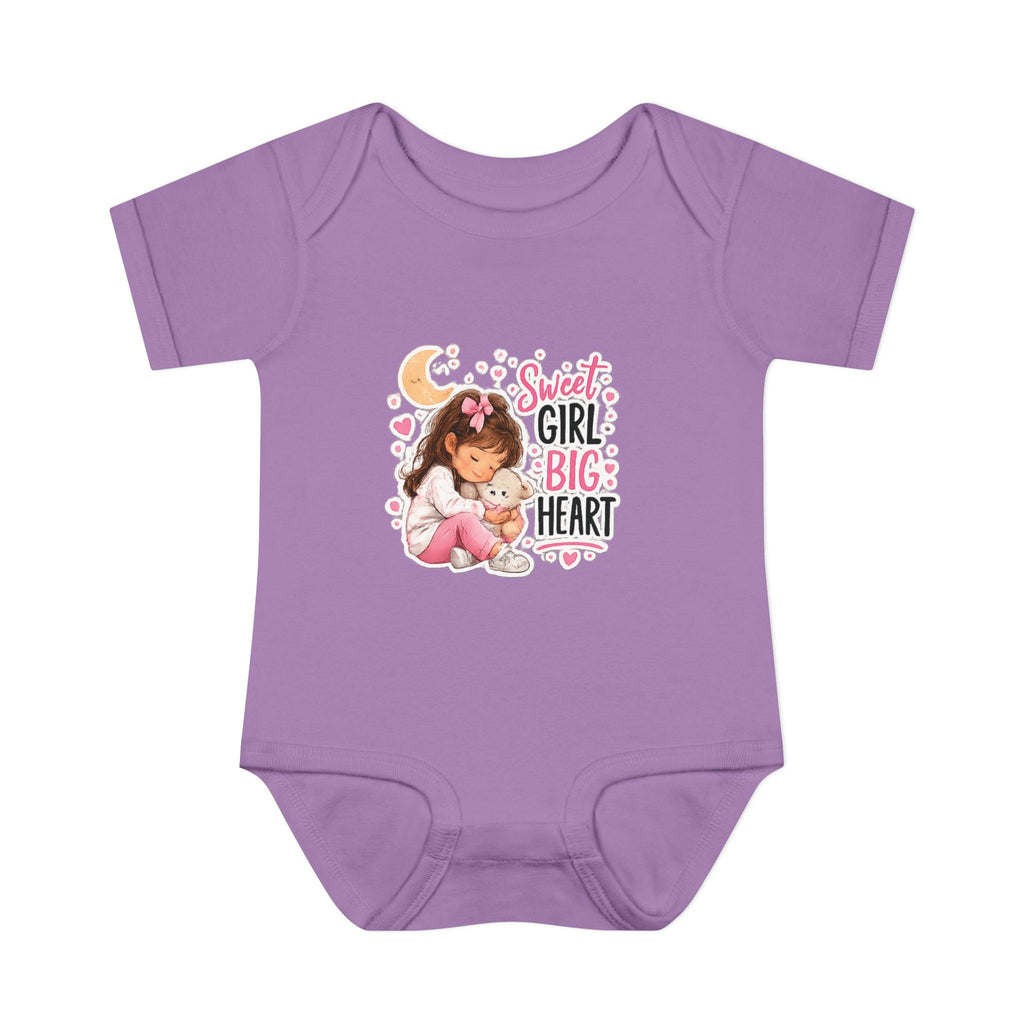 Infant Bodysuit — "Sweet Girl Big Heart" Cute Baby Romper