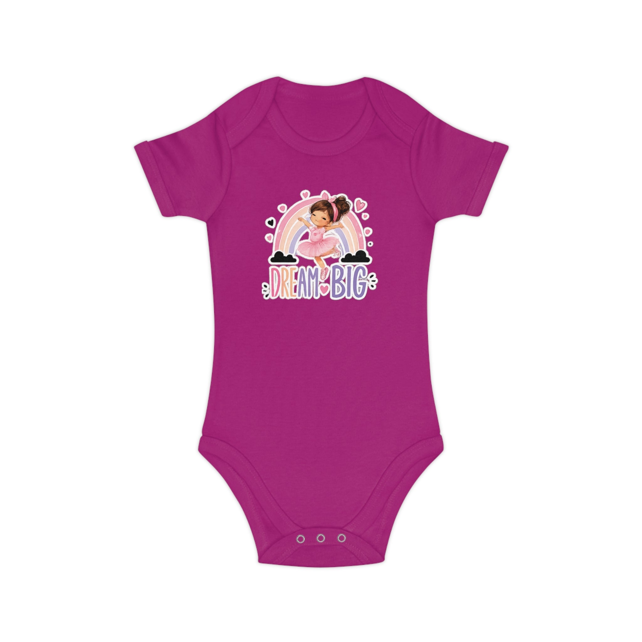 Dream Big Baby Bodysuit — Rainbow Unicorn Kids' Onesie