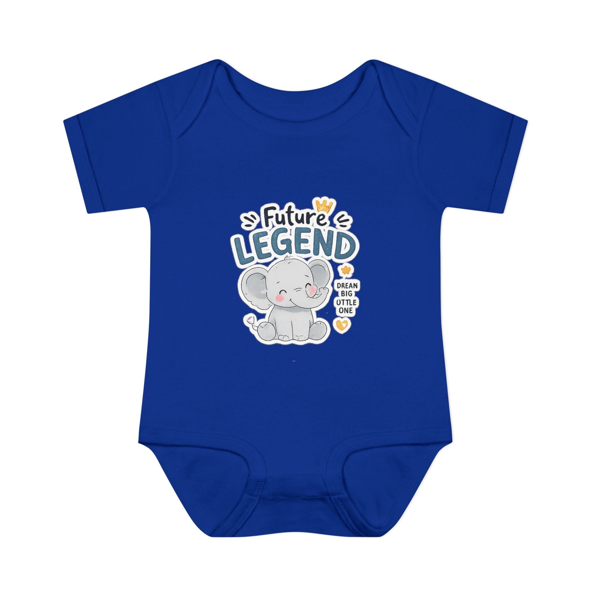 Baby Bodysuit - "Future Legend" Cute Elephant Infant Onesie