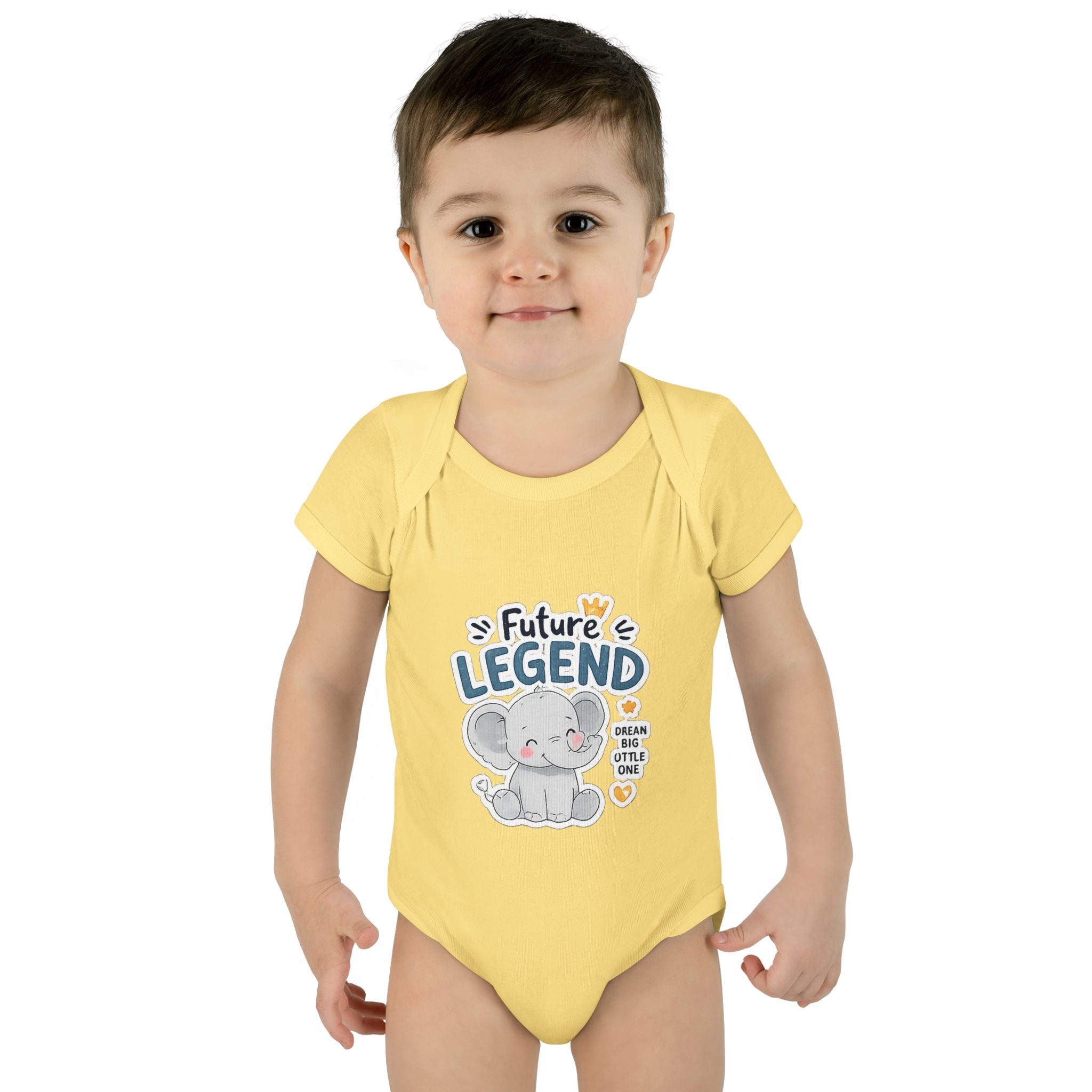 Baby Bodysuit - "Future Legend" Cute Elephant Infant Onesie