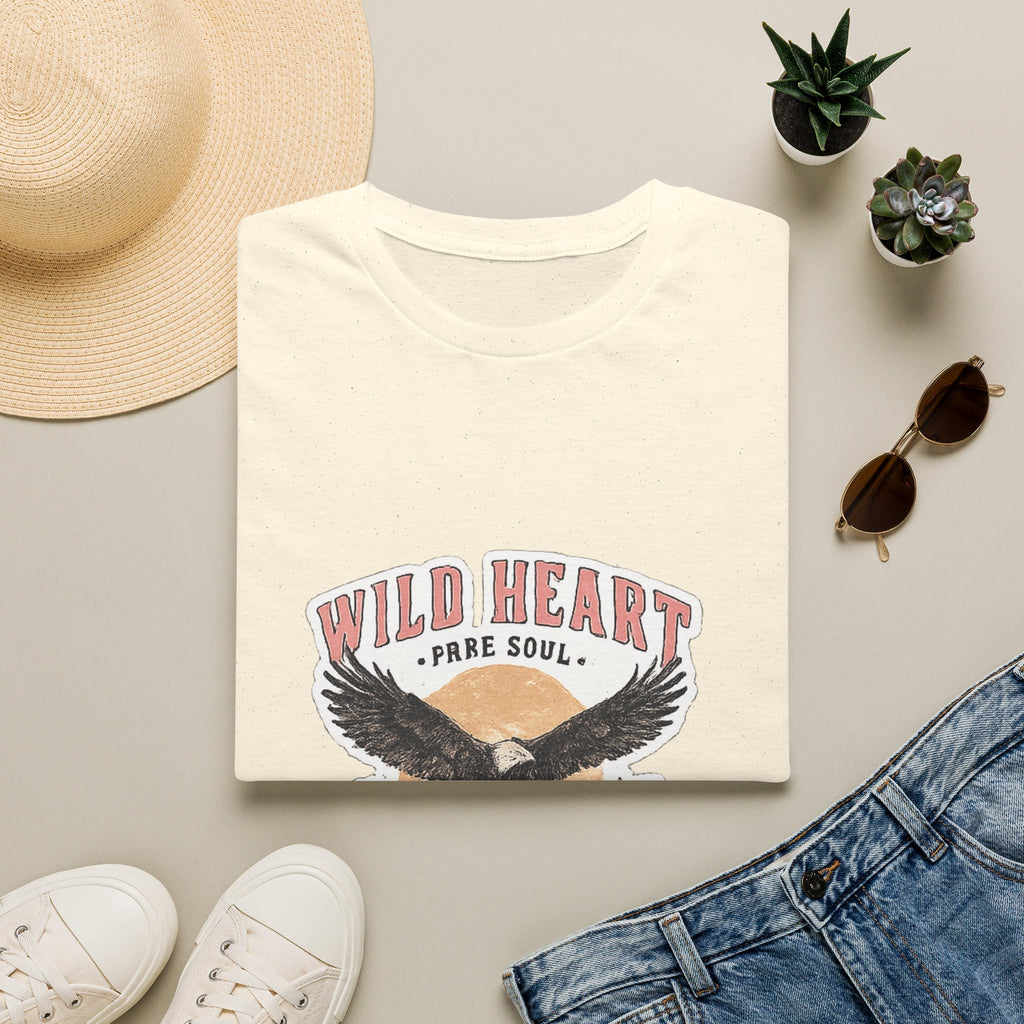 Wild Heart Eagle T-Shirt — "Wild Heart, Free Soul" Vintage Graphic Tee