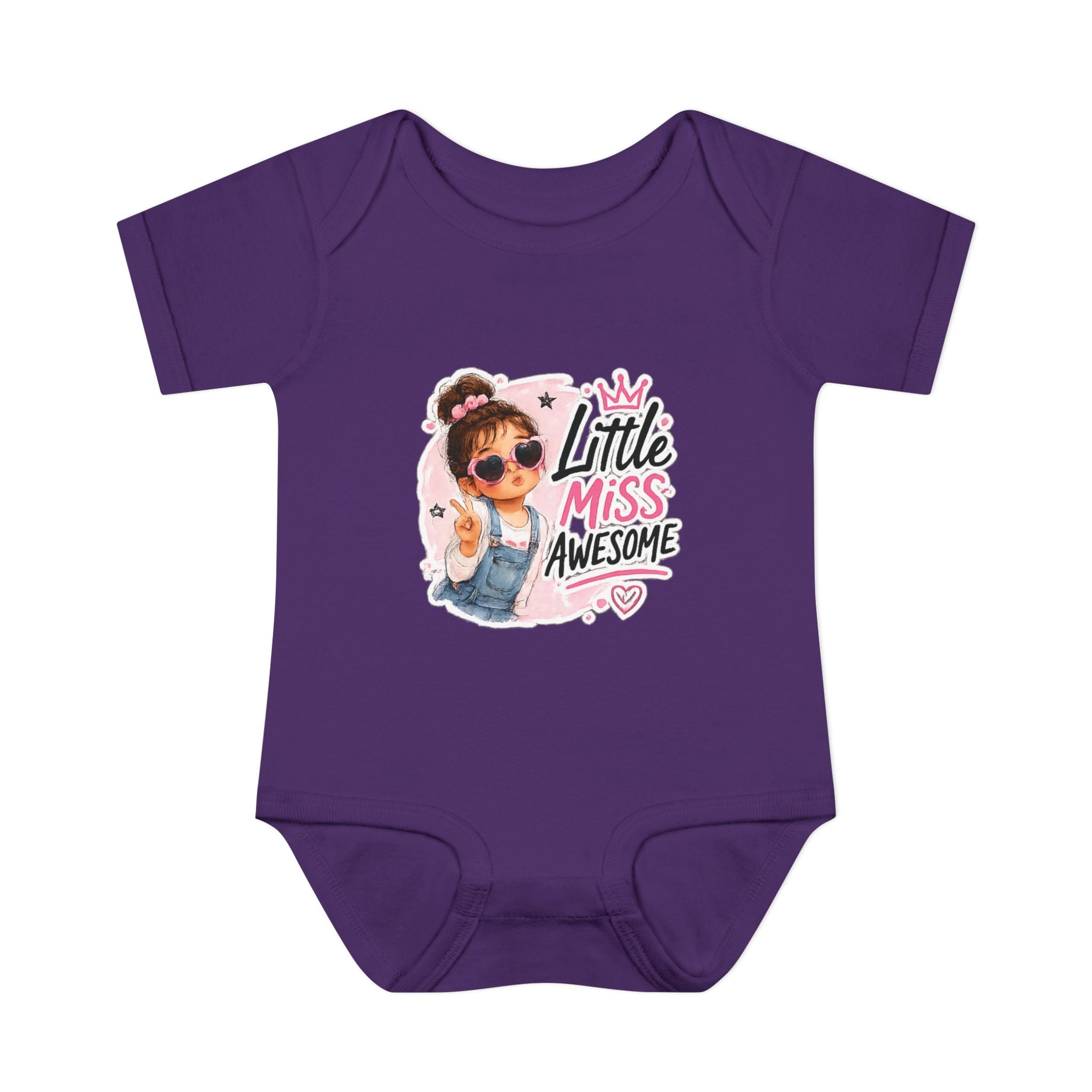 Baby Bodysuit - "Little Miss Awesome" Cute Girl Infant Onesie