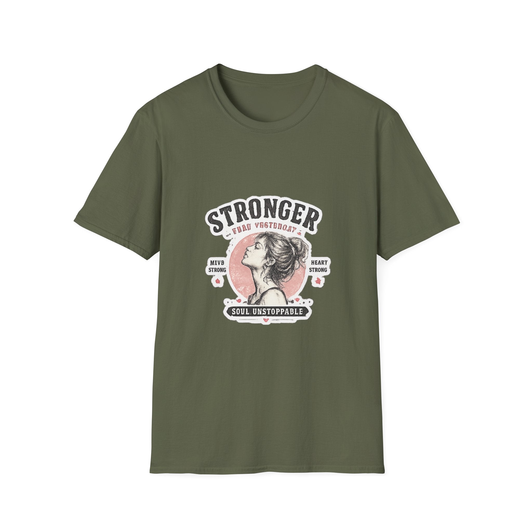 T-Shirt — "Stronger Each Yesterday" Vintage Motivational Tee