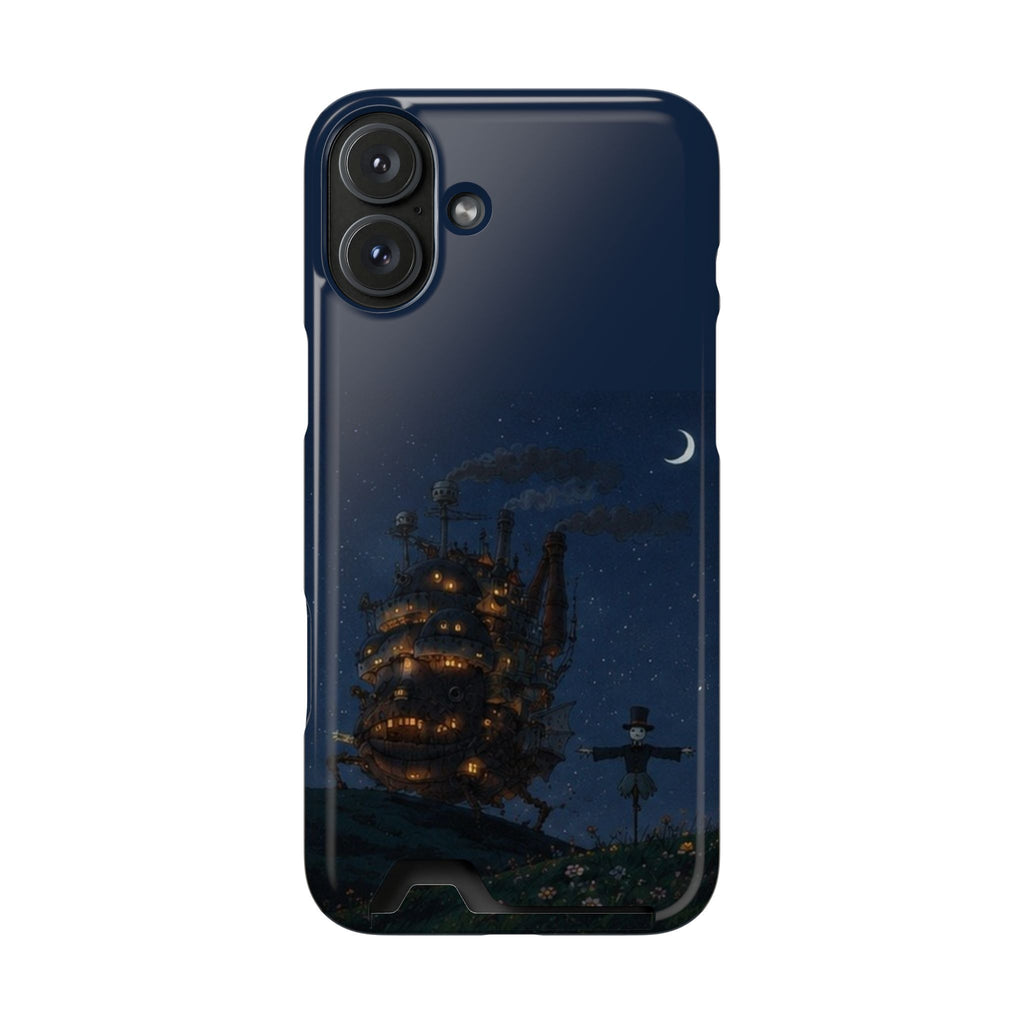 howl's moving castleCastle Phone Card Case — Fairy Tale Nightscape Wallet Phone Case