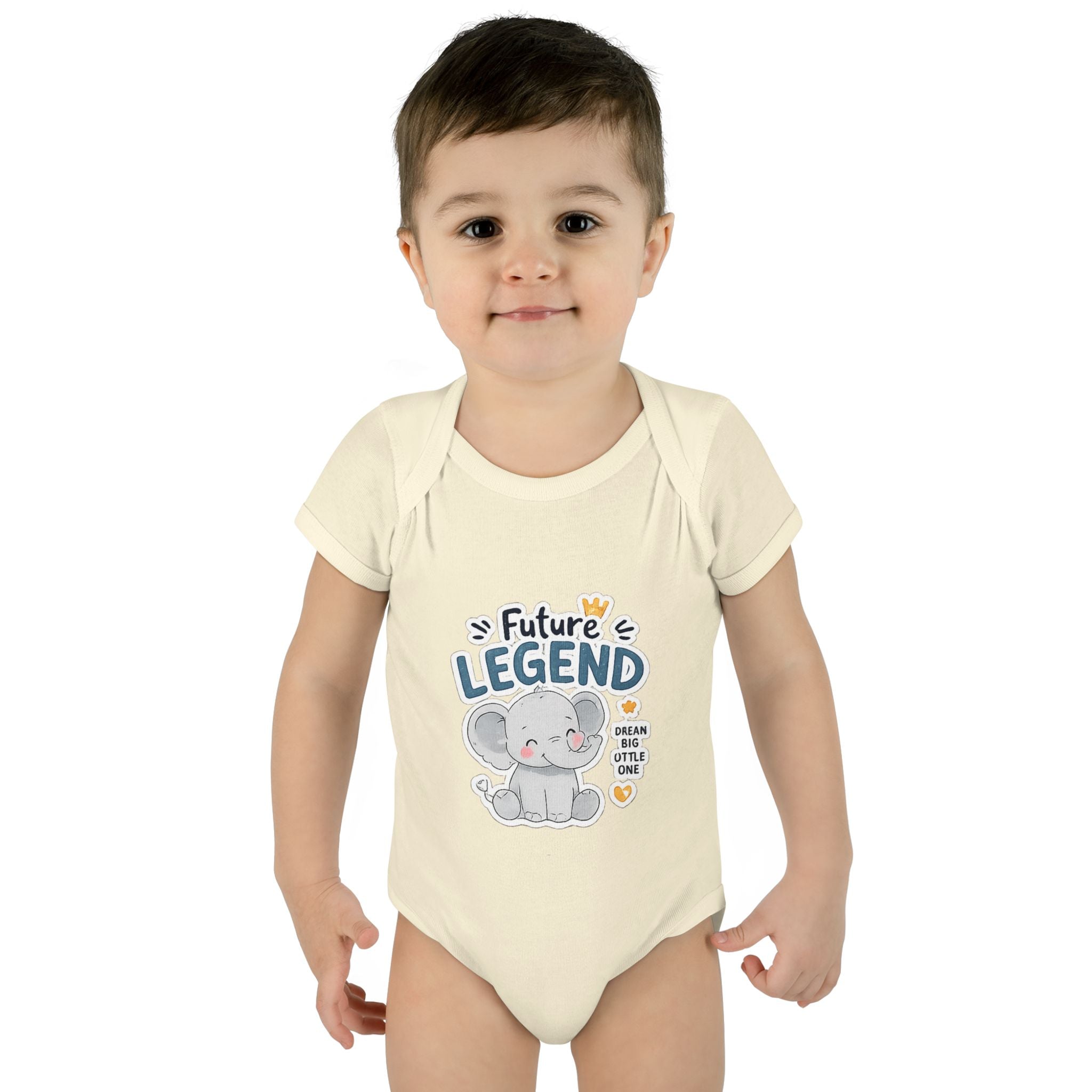Baby Bodysuit - "Future Legend" Cute Elephant Infant Onesie