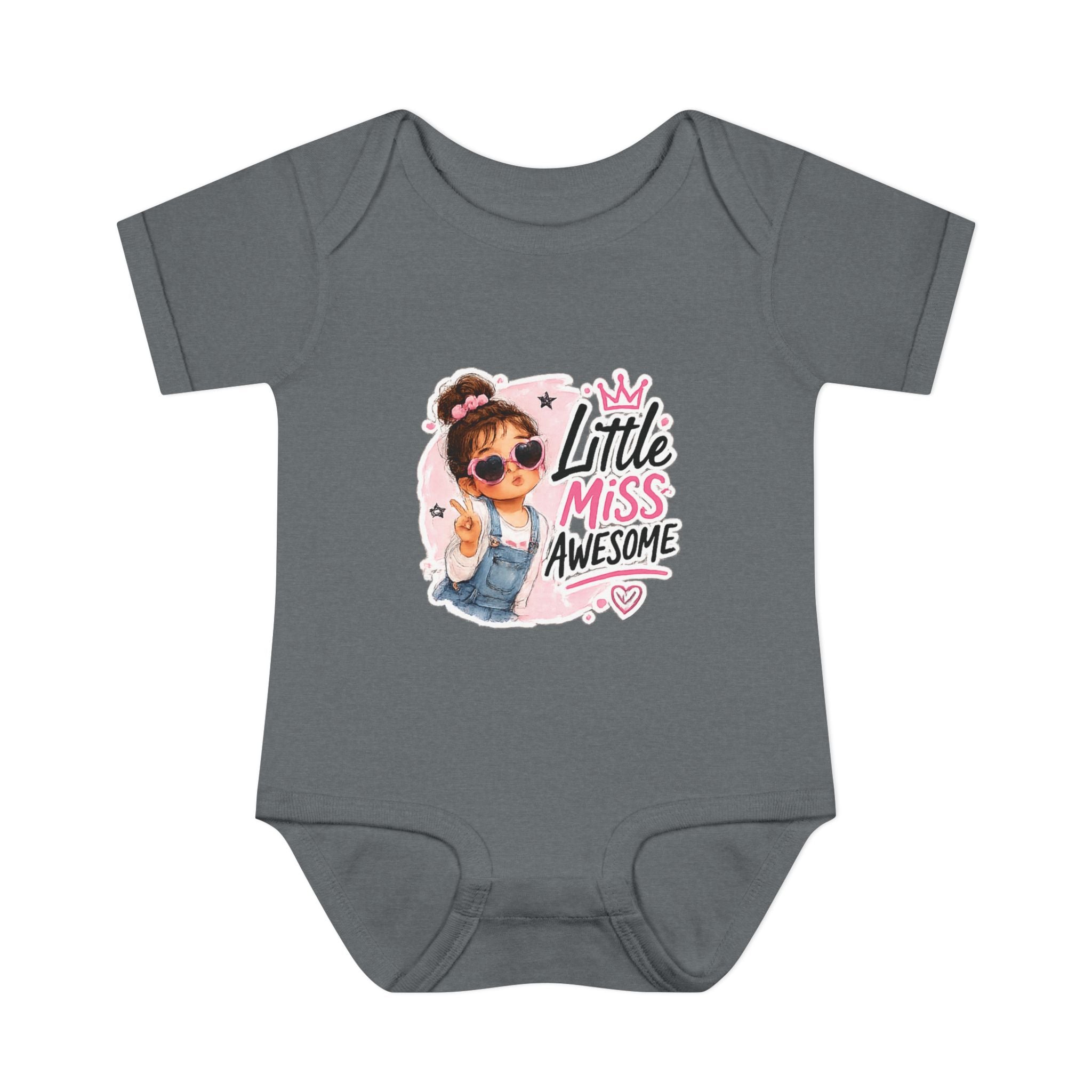 Baby Bodysuit - "Little Miss Awesome" Cute Girl Infant Onesie