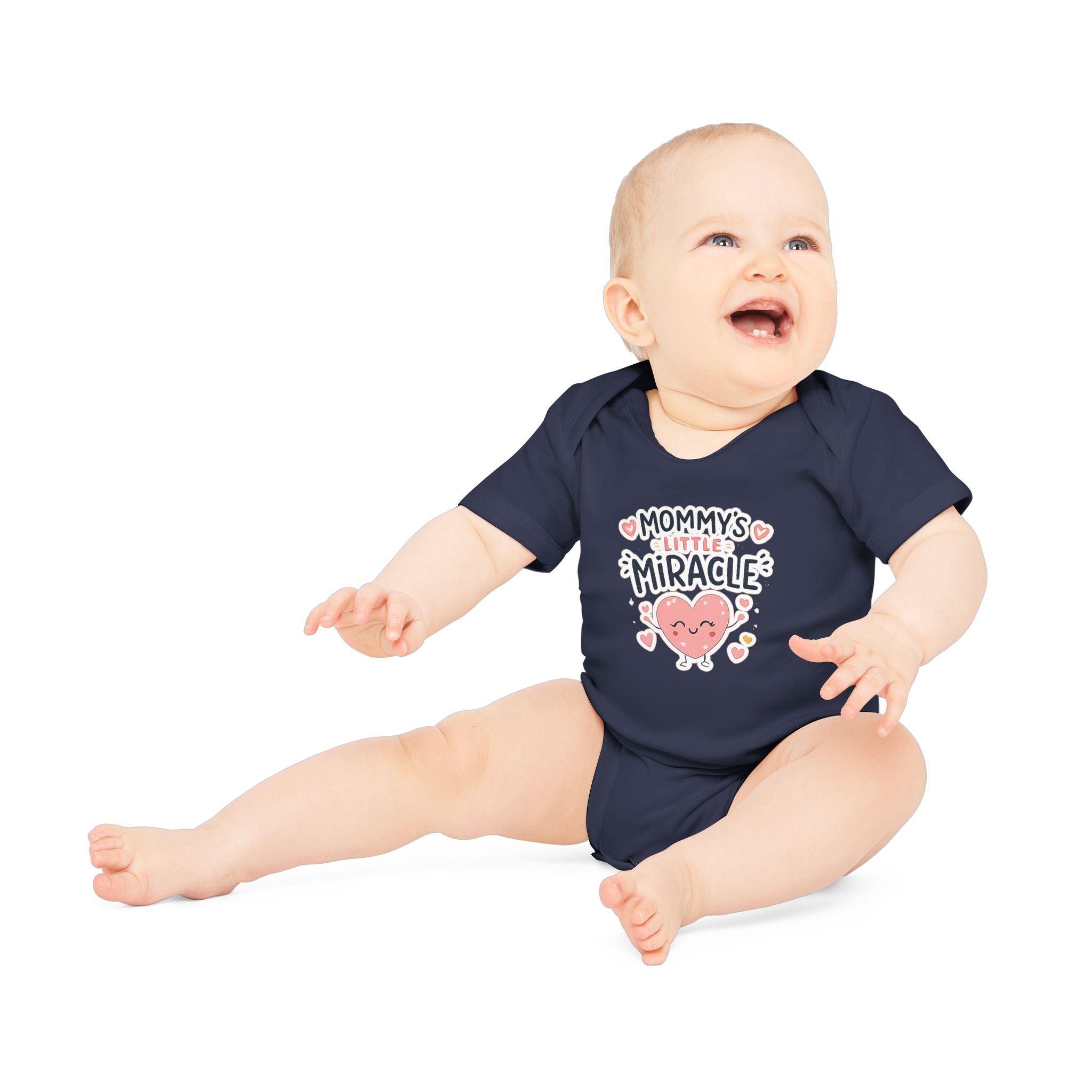 Baby Bodysuit - "Mommy's Little Miracle" Organic Short Sleeve Infant Onesie