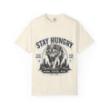 Stay Hungry Wolf T-Shirt — Motivational Graphic Tee for Men & Women