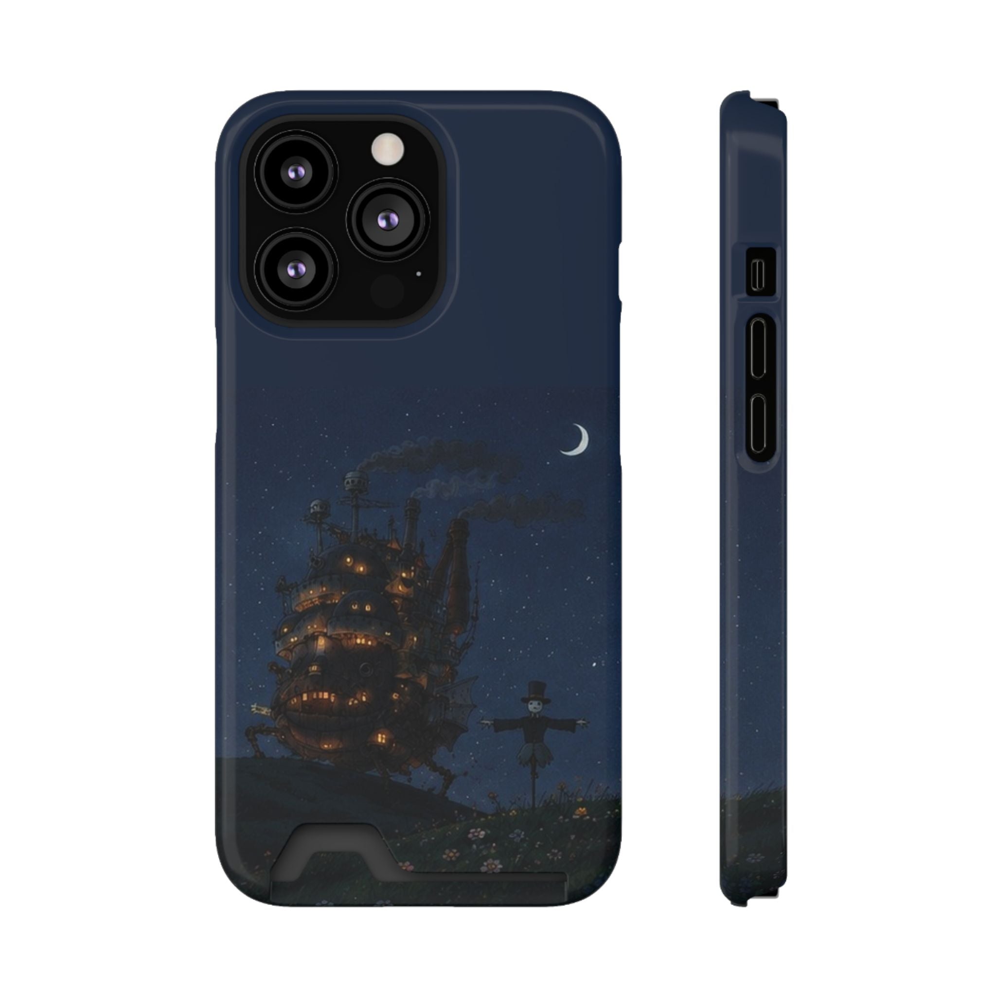 howl's moving castleCastle Phone Card Case — Fairy Tale Nightscape Wallet Phone Case