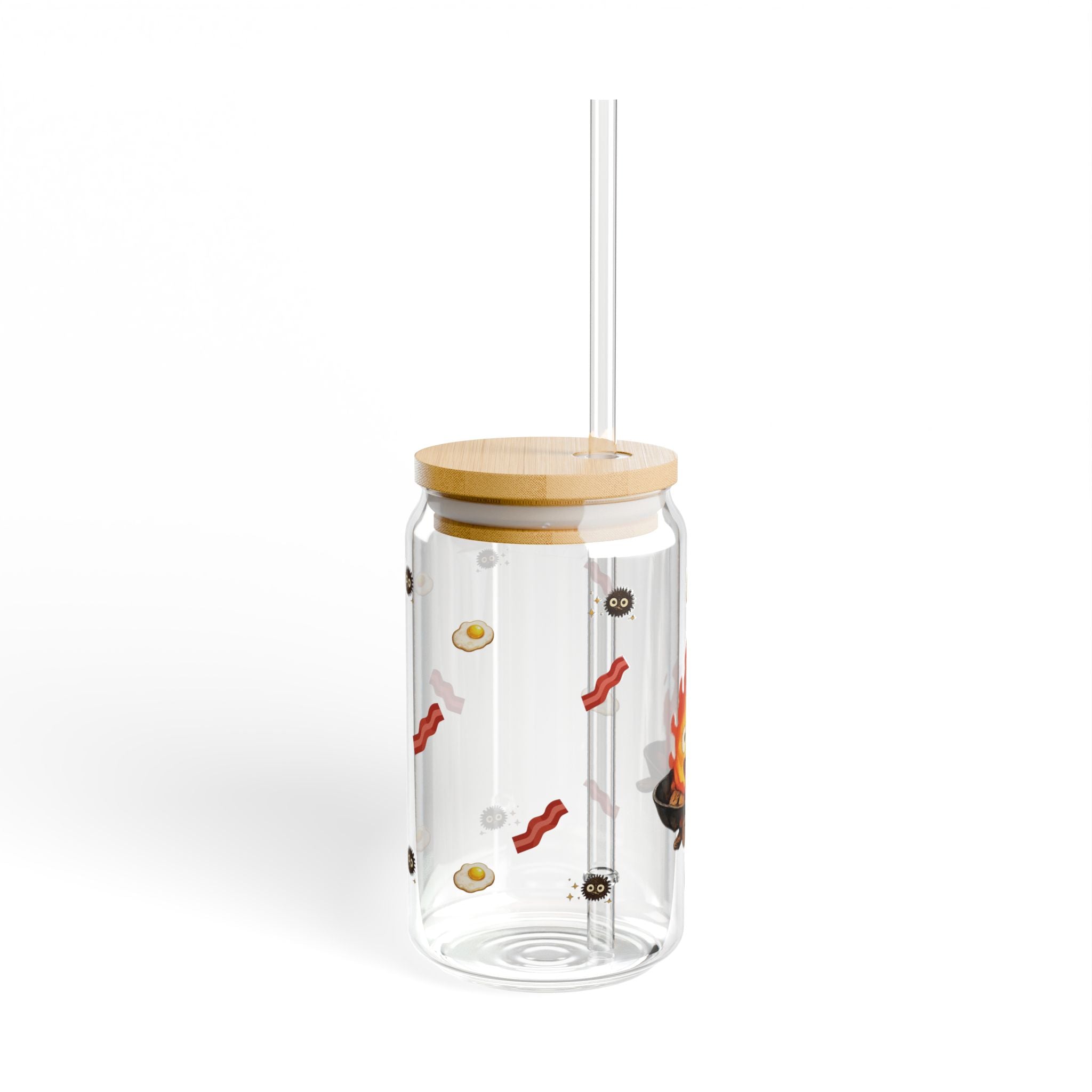 Glass Sipper Cup — , 16 oz Reusable Straw Tumbler