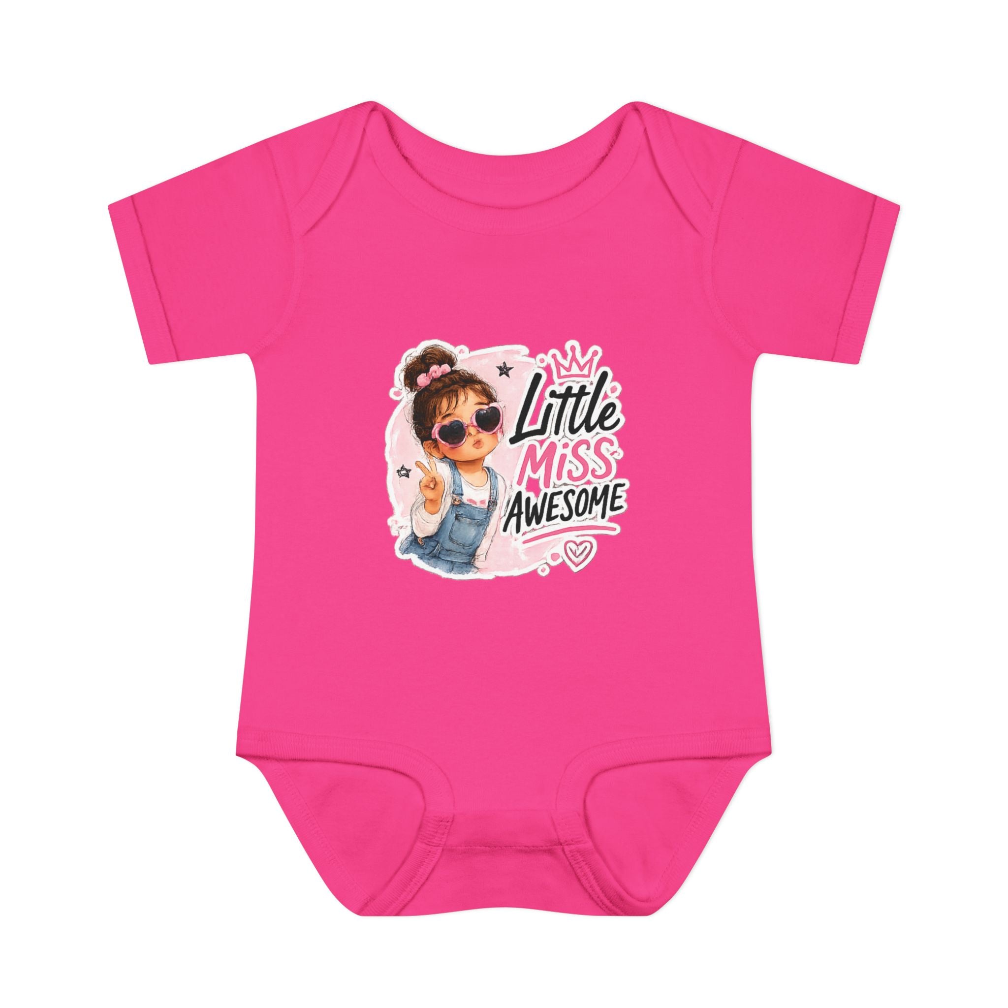 Baby Bodysuit - "Little Miss Awesome" Cute Girl Infant Onesie