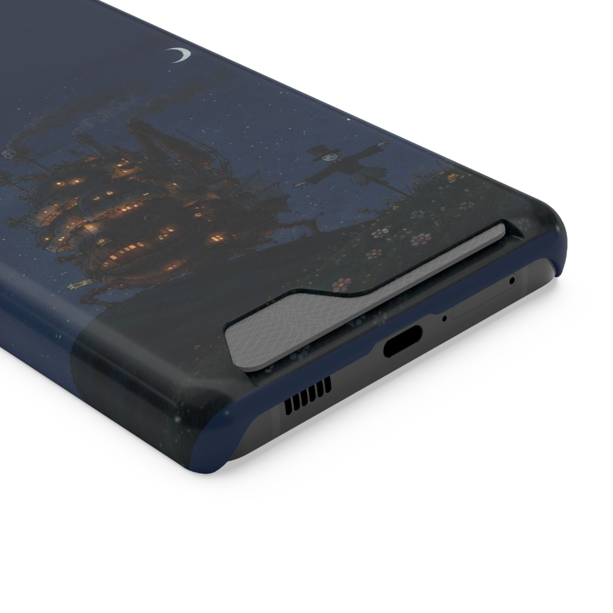 howl's moving castleCastle Phone Card Case — Fairy Tale Nightscape Wallet Phone Case