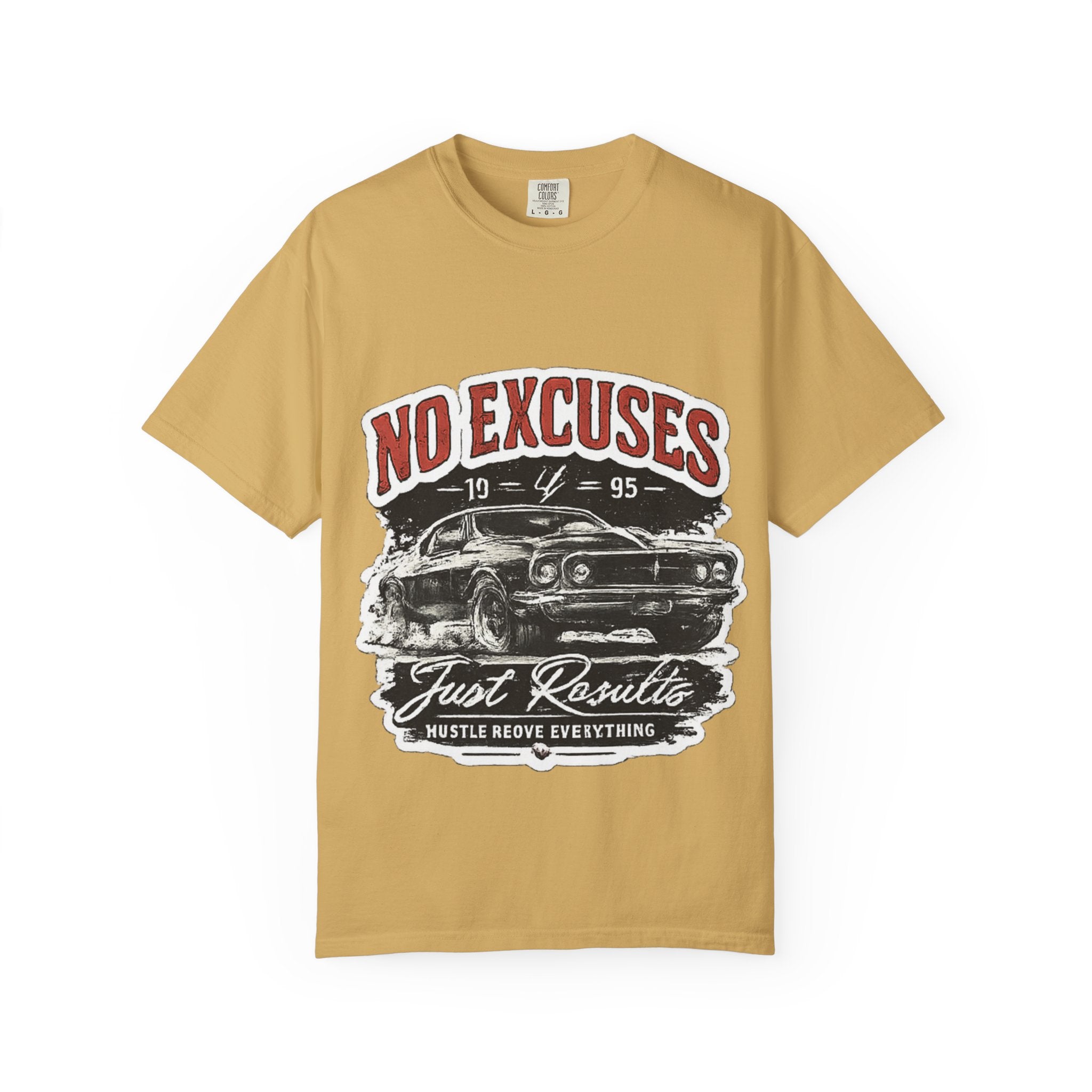 No Excuses Vintage Muscle Car T-Shirt — "Just Requisite" Graphic Tee