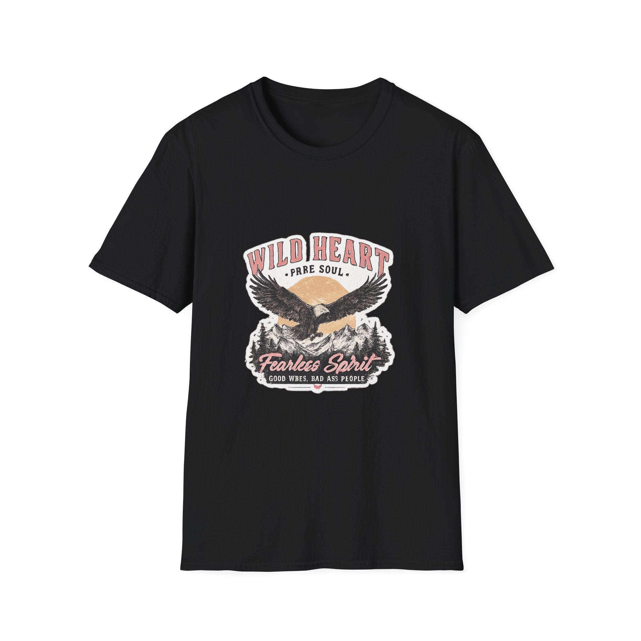 Wild Heart Eagle T-Shirt — "Wild Heart, Free Soul" Vintage Graphic Tee