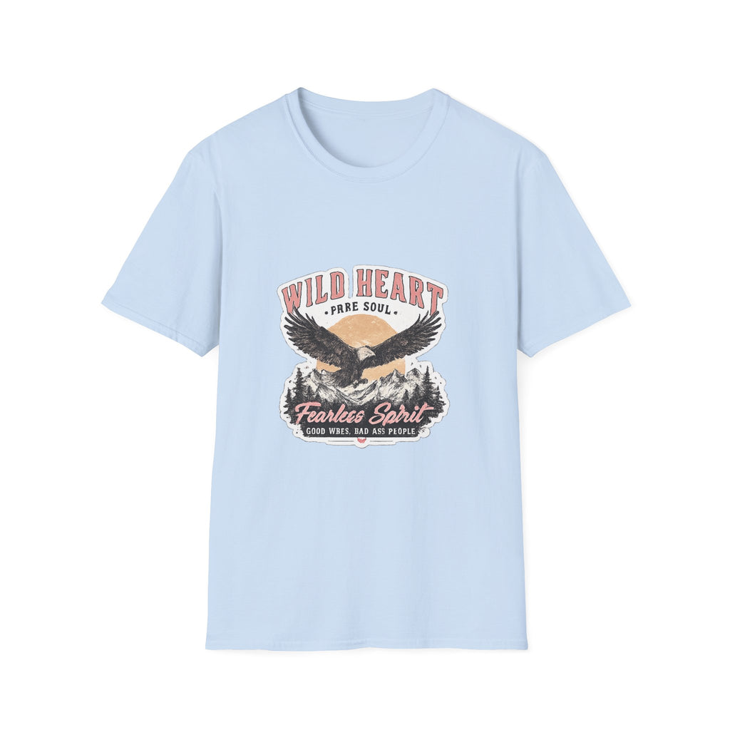 Wild Heart Eagle T-Shirt — "Wild Heart, Free Soul" Vintage Graphic Tee