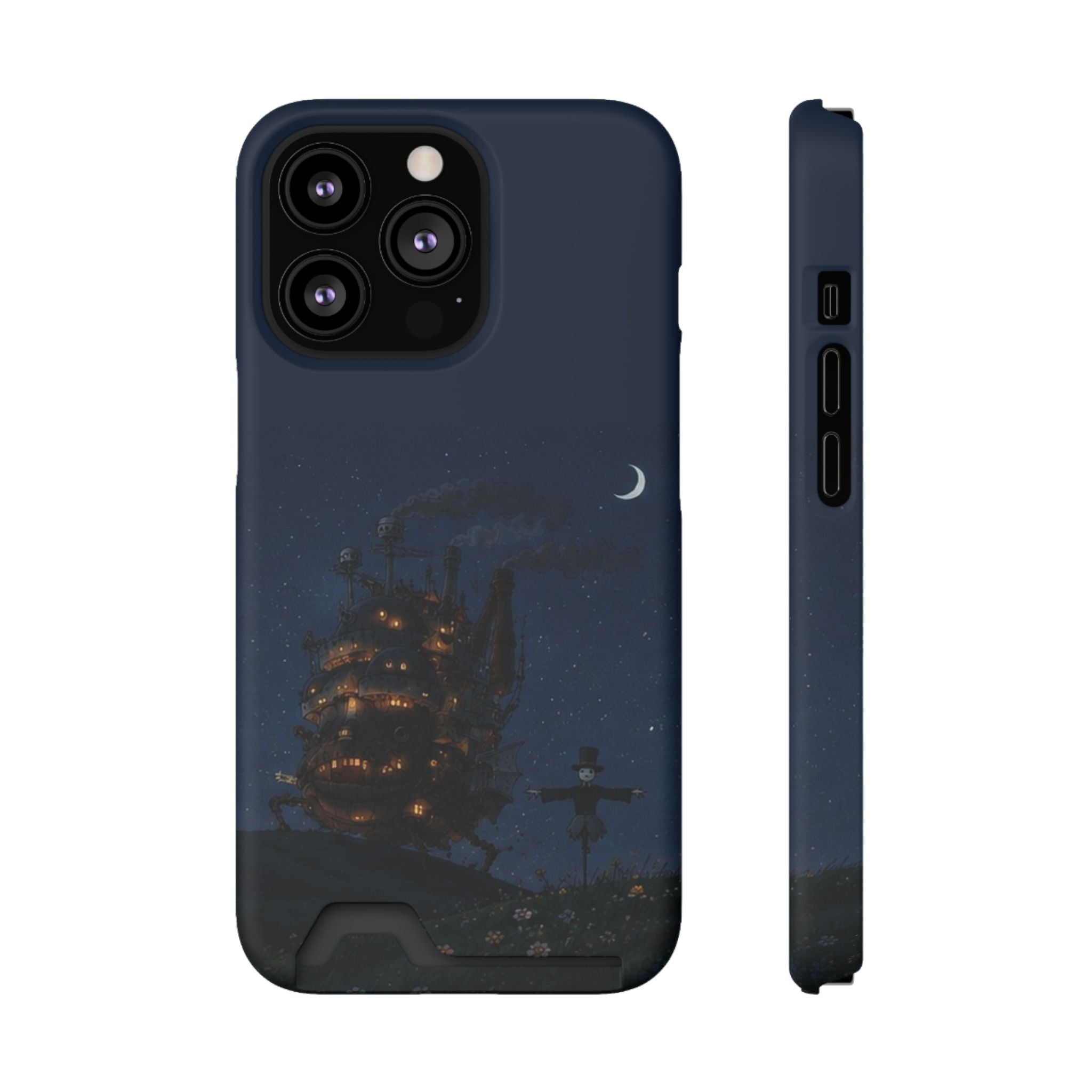 howl's moving castleCastle Phone Card Case — Fairy Tale Nightscape Wallet Phone Case