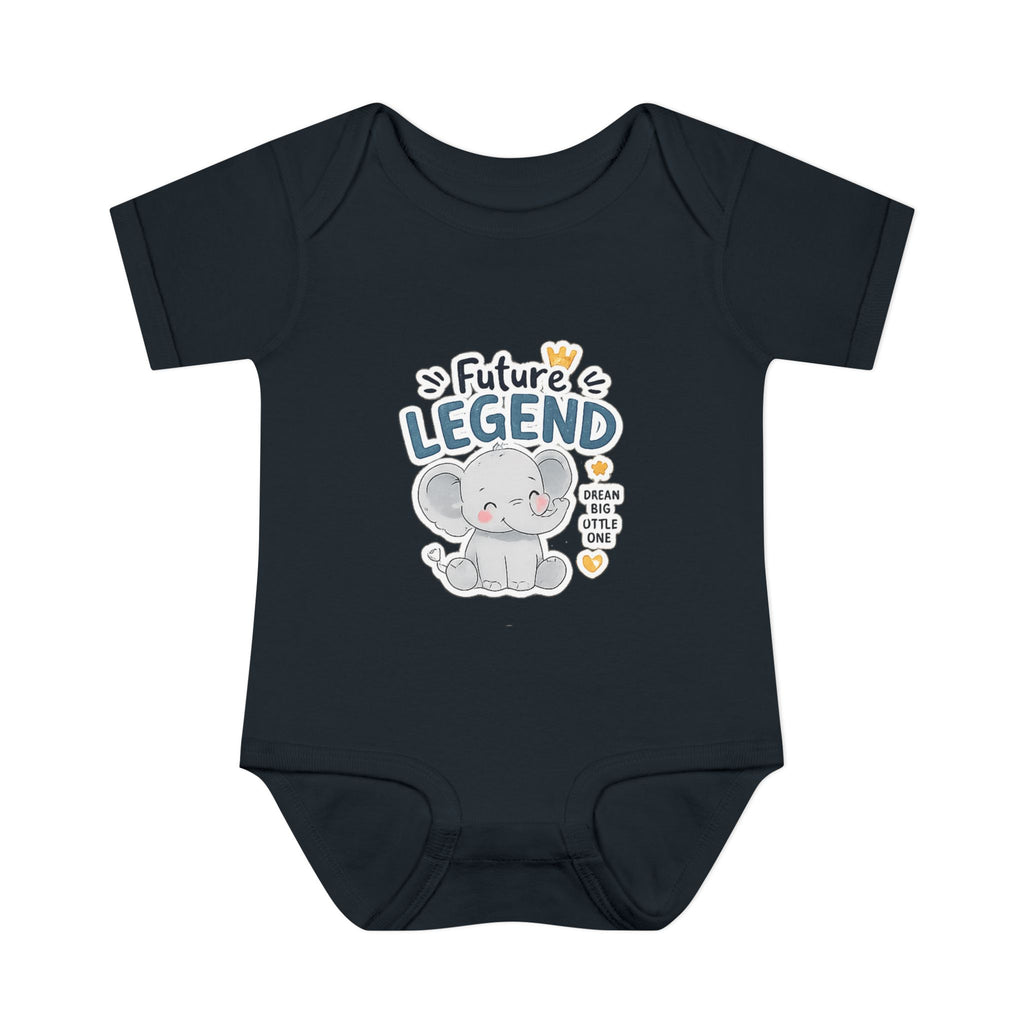 Baby Bodysuit - "Future Legend" Cute Elephant Infant Onesie