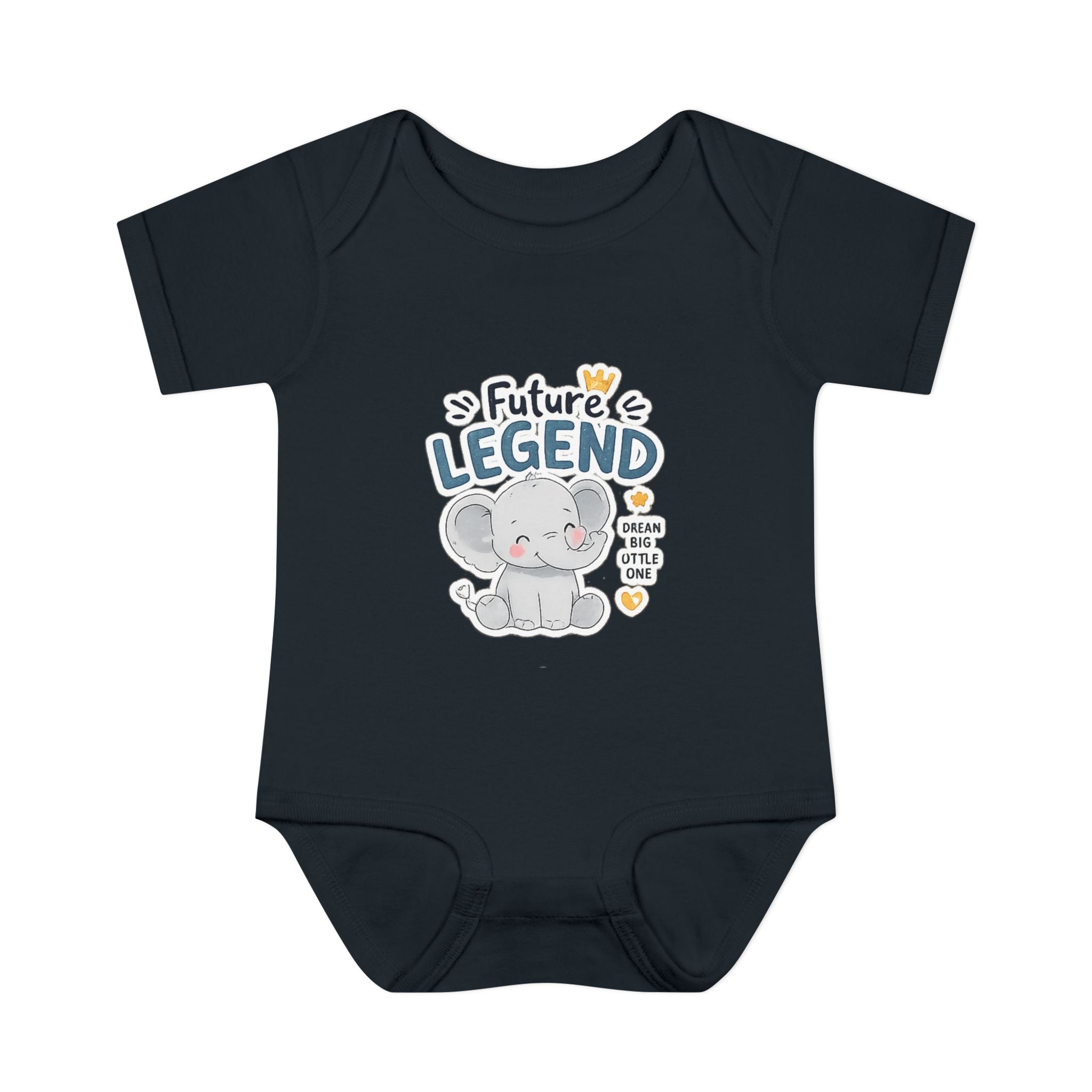 Baby Bodysuit - "Future Legend" Cute Elephant Infant Onesie
