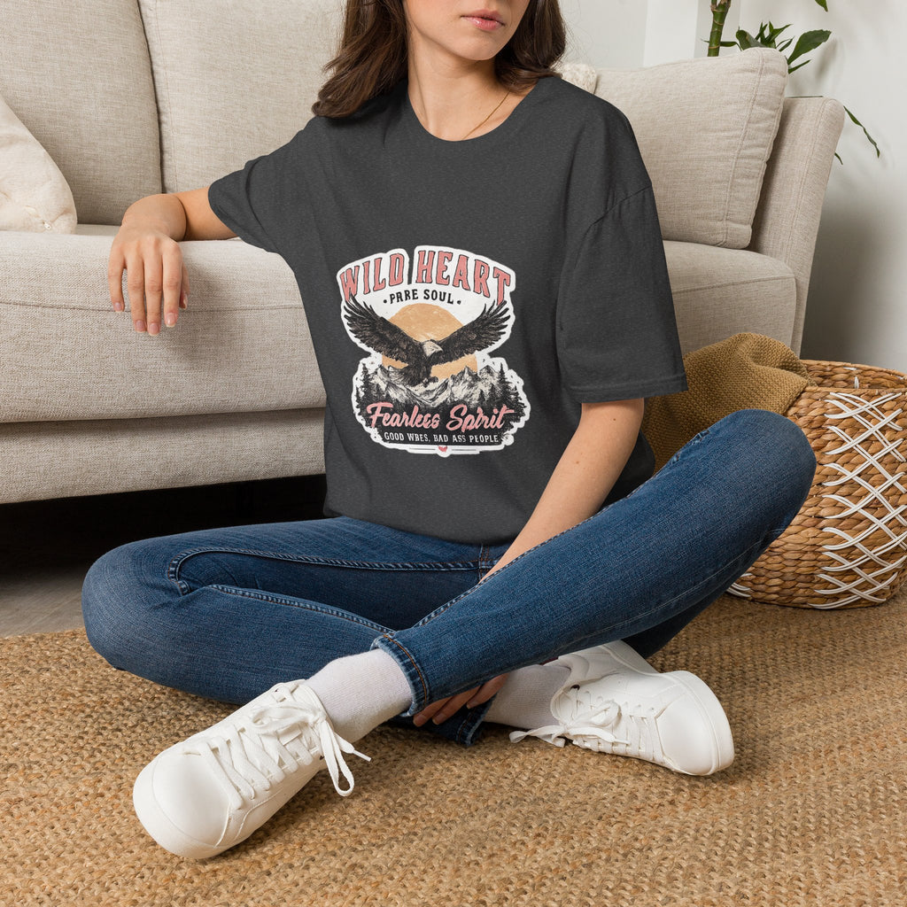 Wild Heart Eagle T-Shirt — "Wild Heart, Free Soul" Vintage Graphic Tee