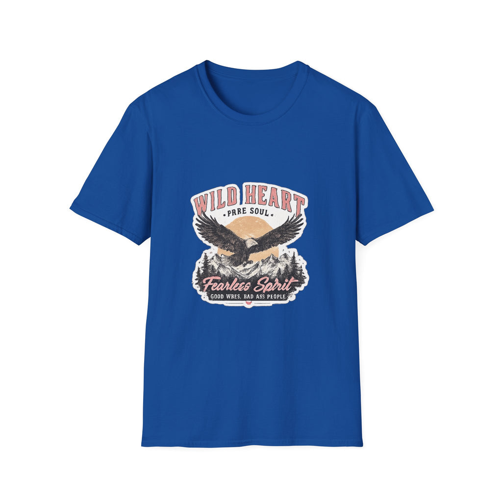 Wild Heart Eagle T-Shirt — "Wild Heart, Free Soul" Vintage Graphic Tee