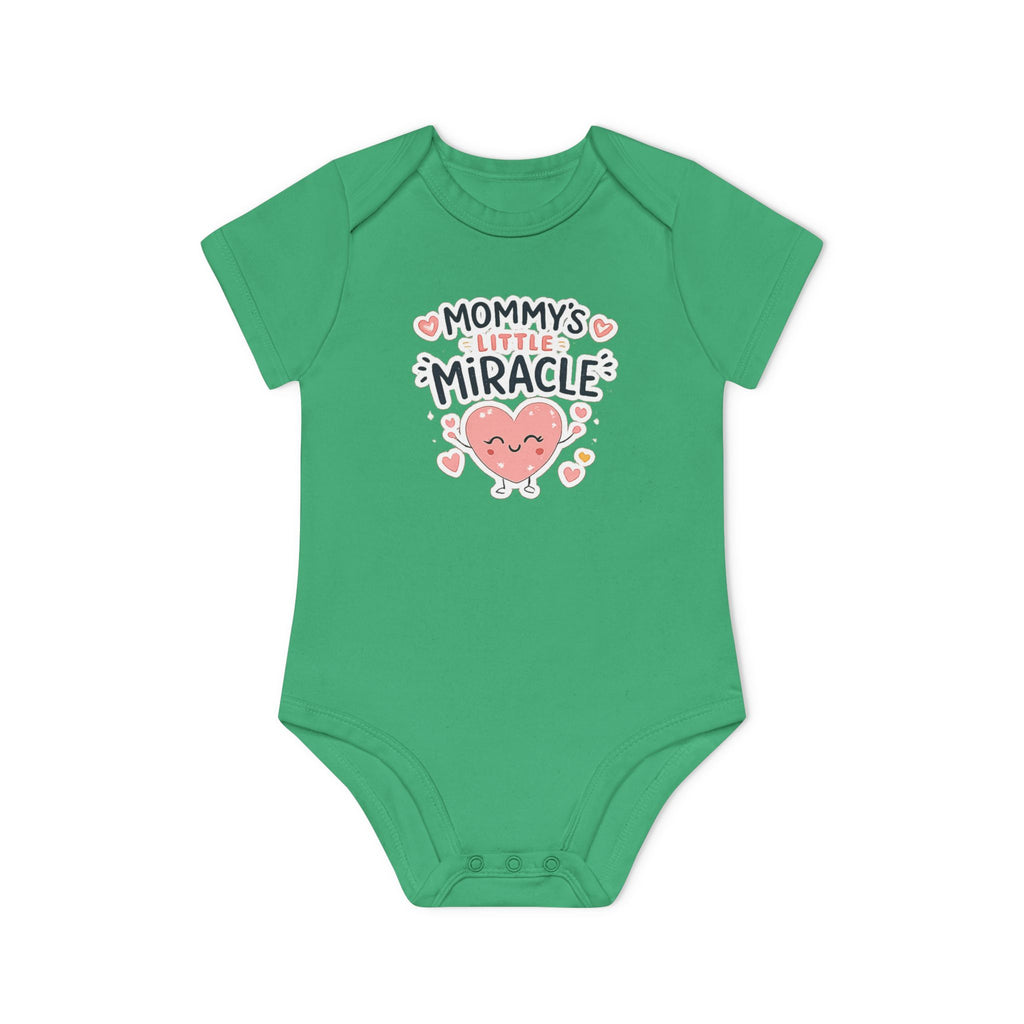 Baby Bodysuit - "Mommy's Little Miracle" Organic Short Sleeve Infant Onesie