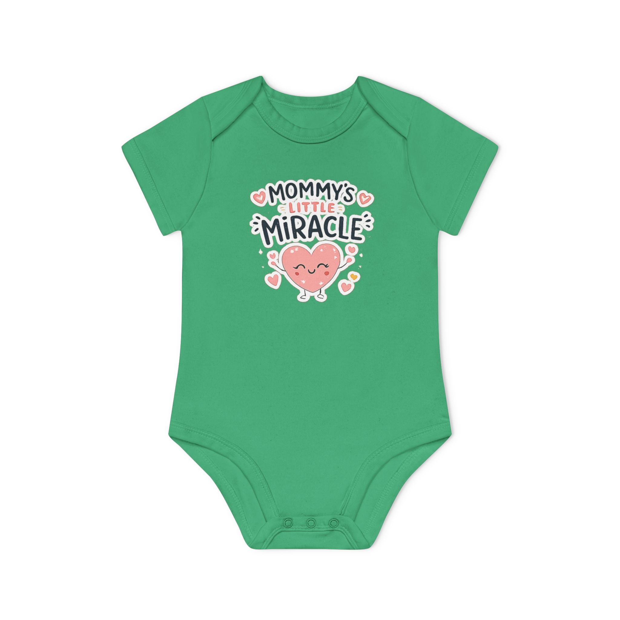 Baby Bodysuit - "Mommy's Little Miracle" Organic Short Sleeve Infant Onesie