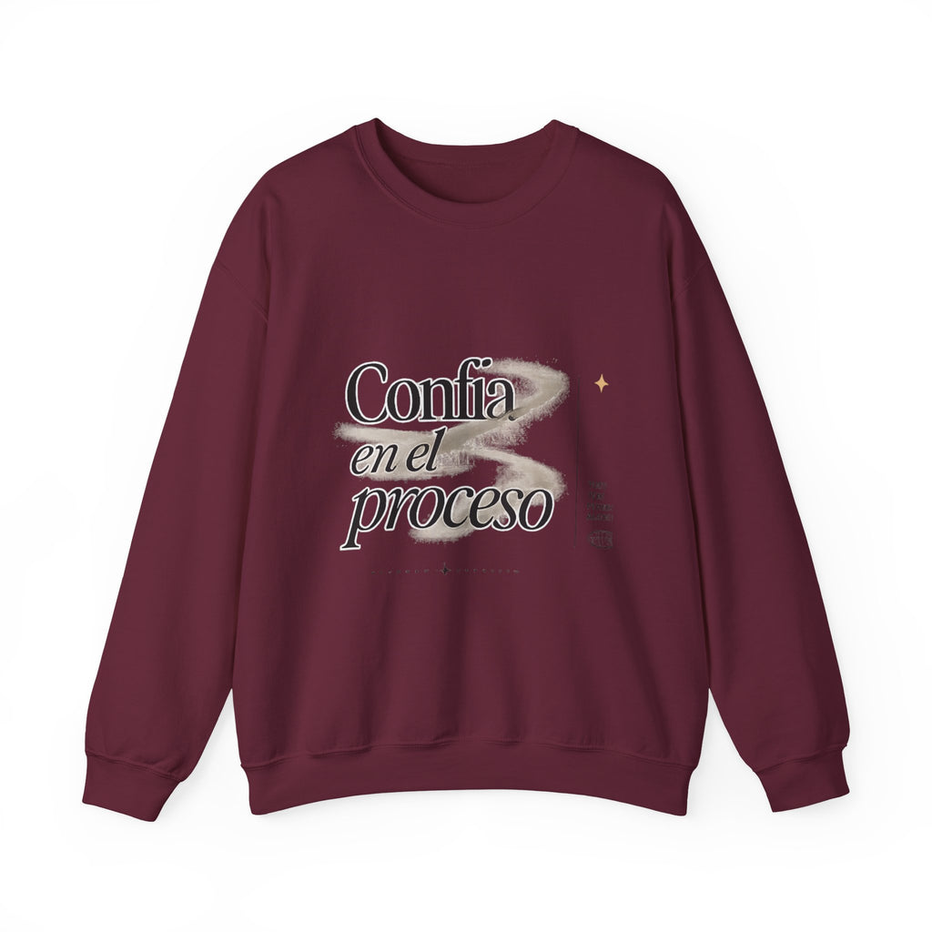 Crewneck Sweatshirt - "Confía en el Proceso" Inspirational Spanish Graphic