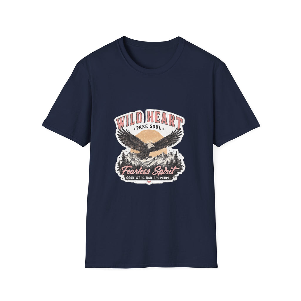 Wild Heart Eagle T-Shirt — "Wild Heart, Free Soul" Vintage Graphic Tee
