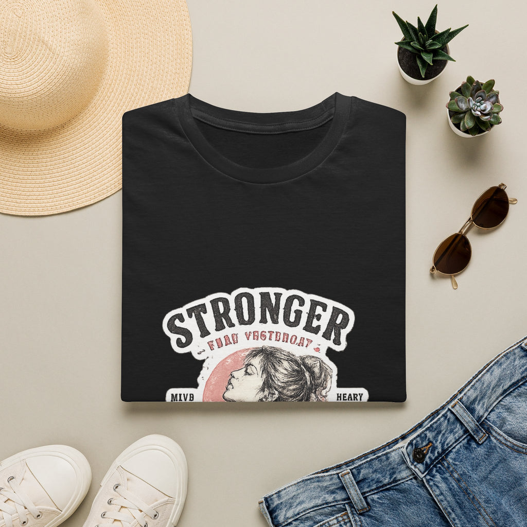 T-Shirt — "Stronger Each Yesterday" Vintage Motivational Tee