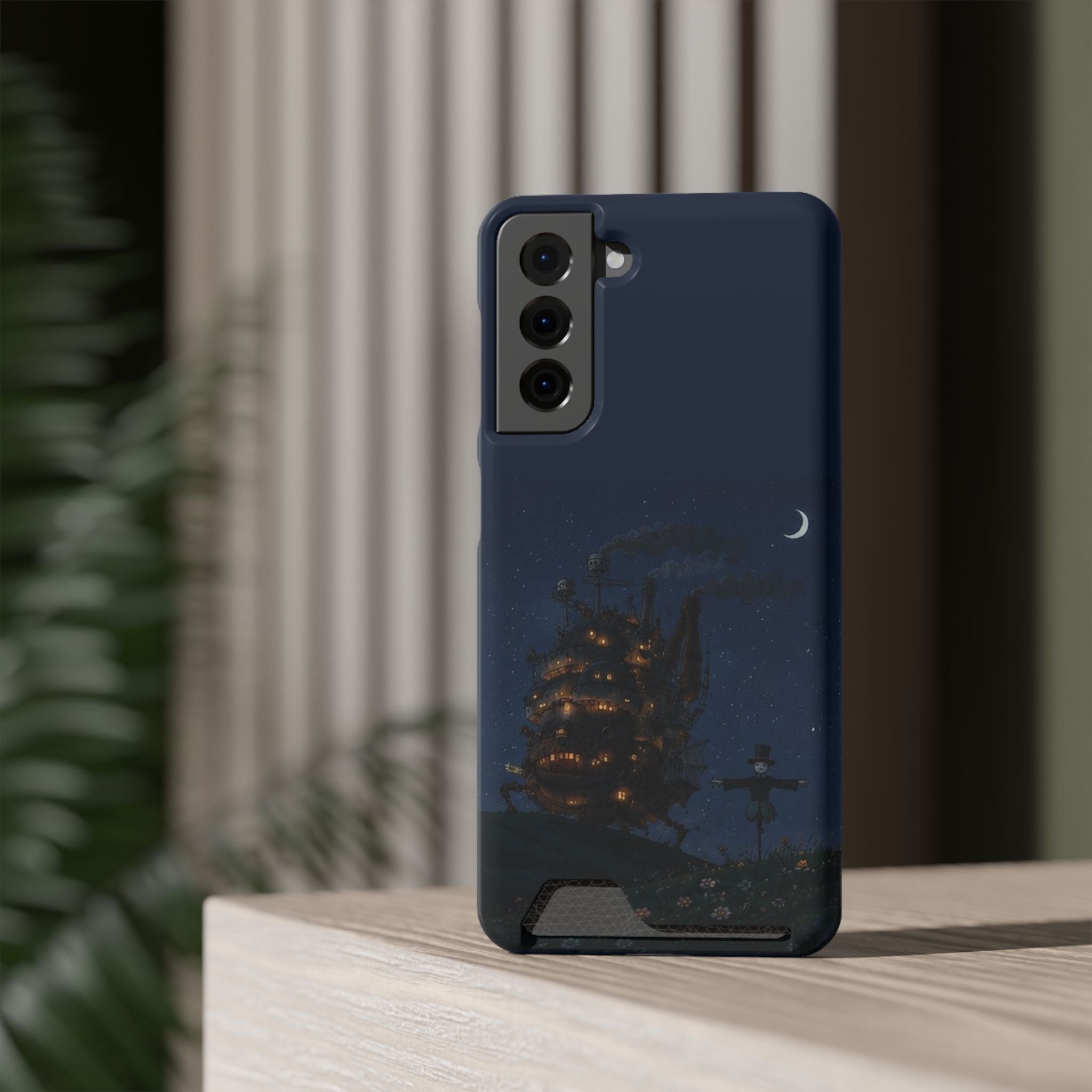 howl's moving castleCastle Phone Card Case — Fairy Tale Nightscape Wallet Phone Case