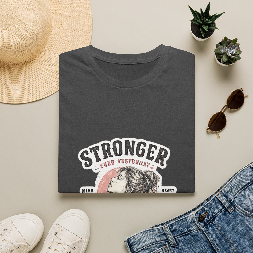 T-Shirt — "Stronger Each Yesterday" Vintage Motivational Tee